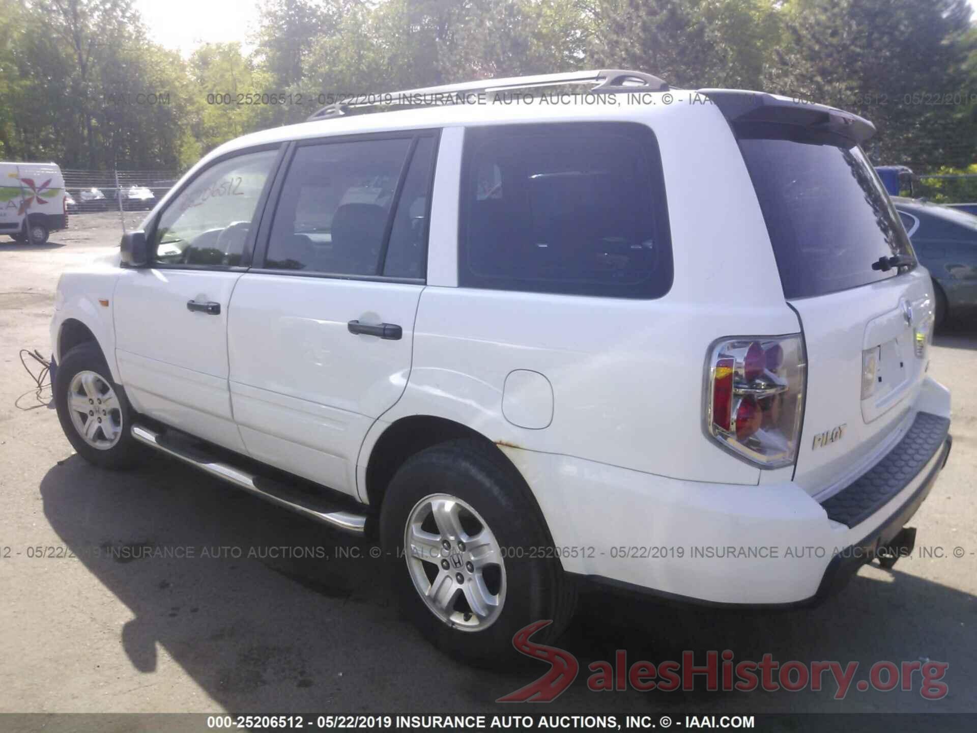 2HKYF18167H537831 2007 HONDA PILOT