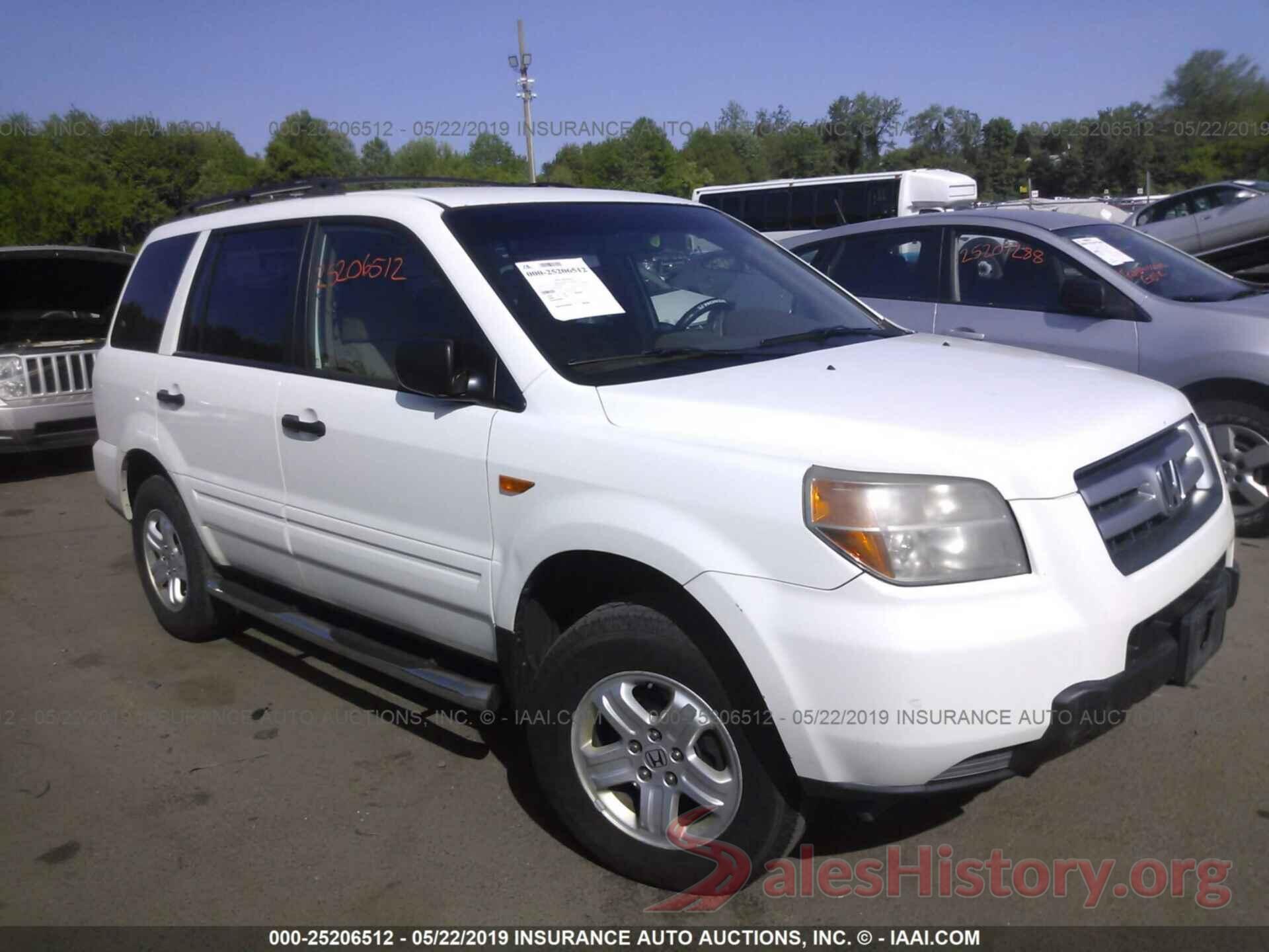 2HKYF18167H537831 2007 HONDA PILOT