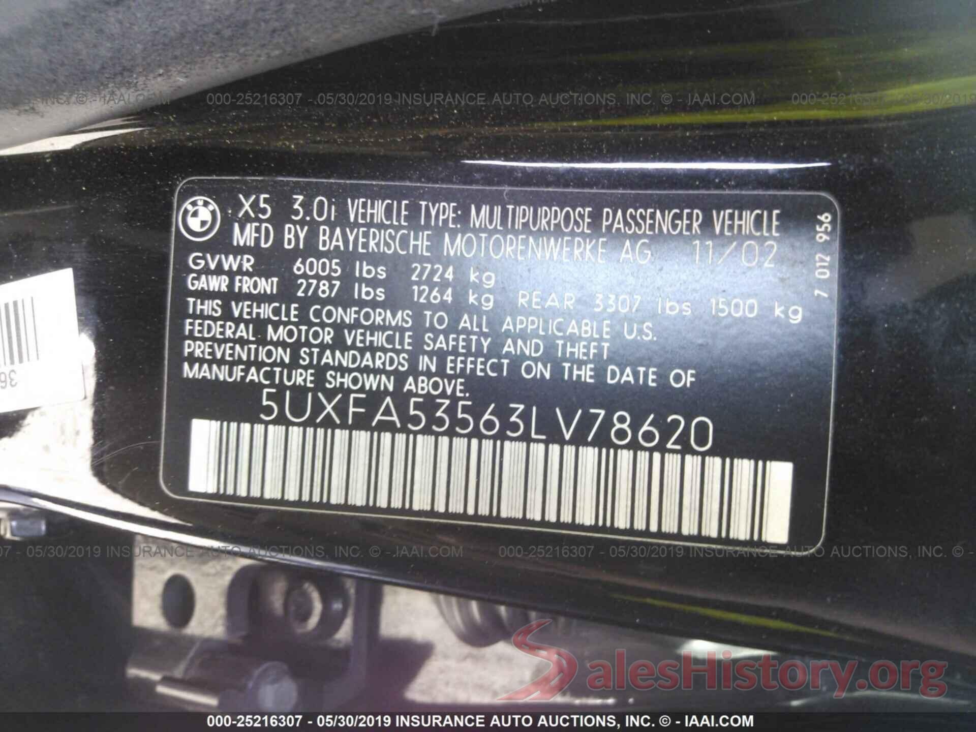 5UXFA53563LV78620 2003 BMW X5