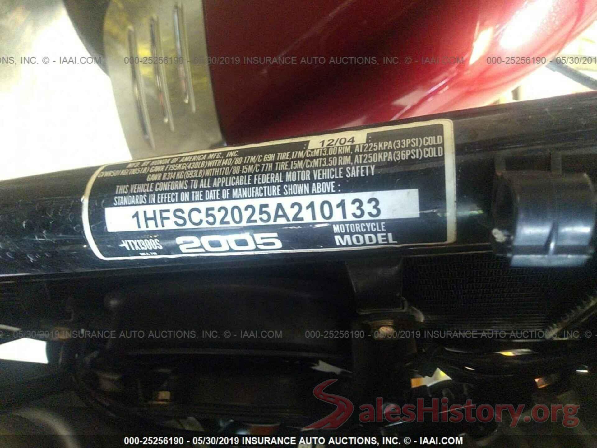 1HFSC52025A210133 2005 HONDA VT1300