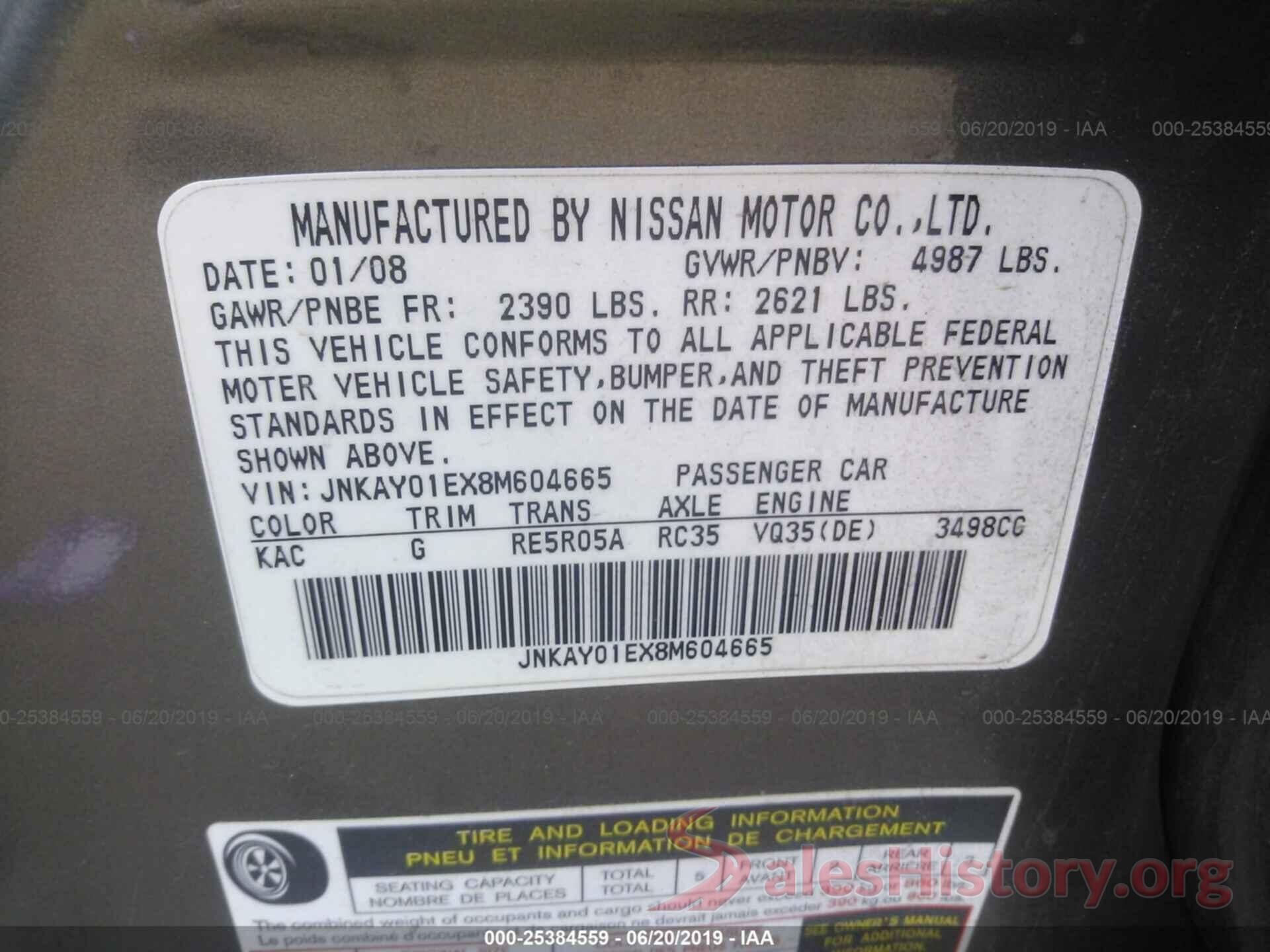 JNKAY01EX8M604665 2008 INFINITI M35