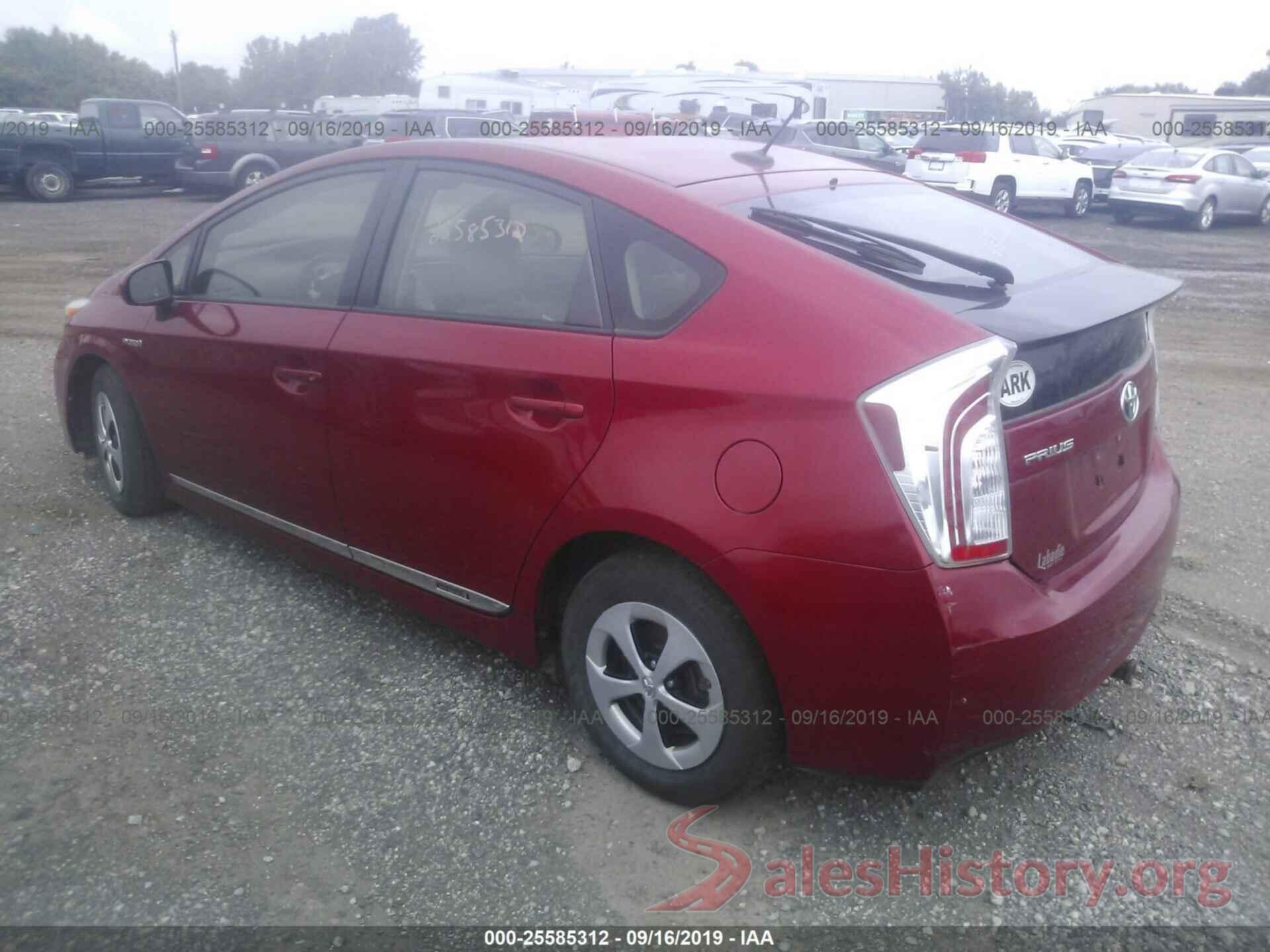 JTDKN3DUXD0344370 2013 TOYOTA PRIUS