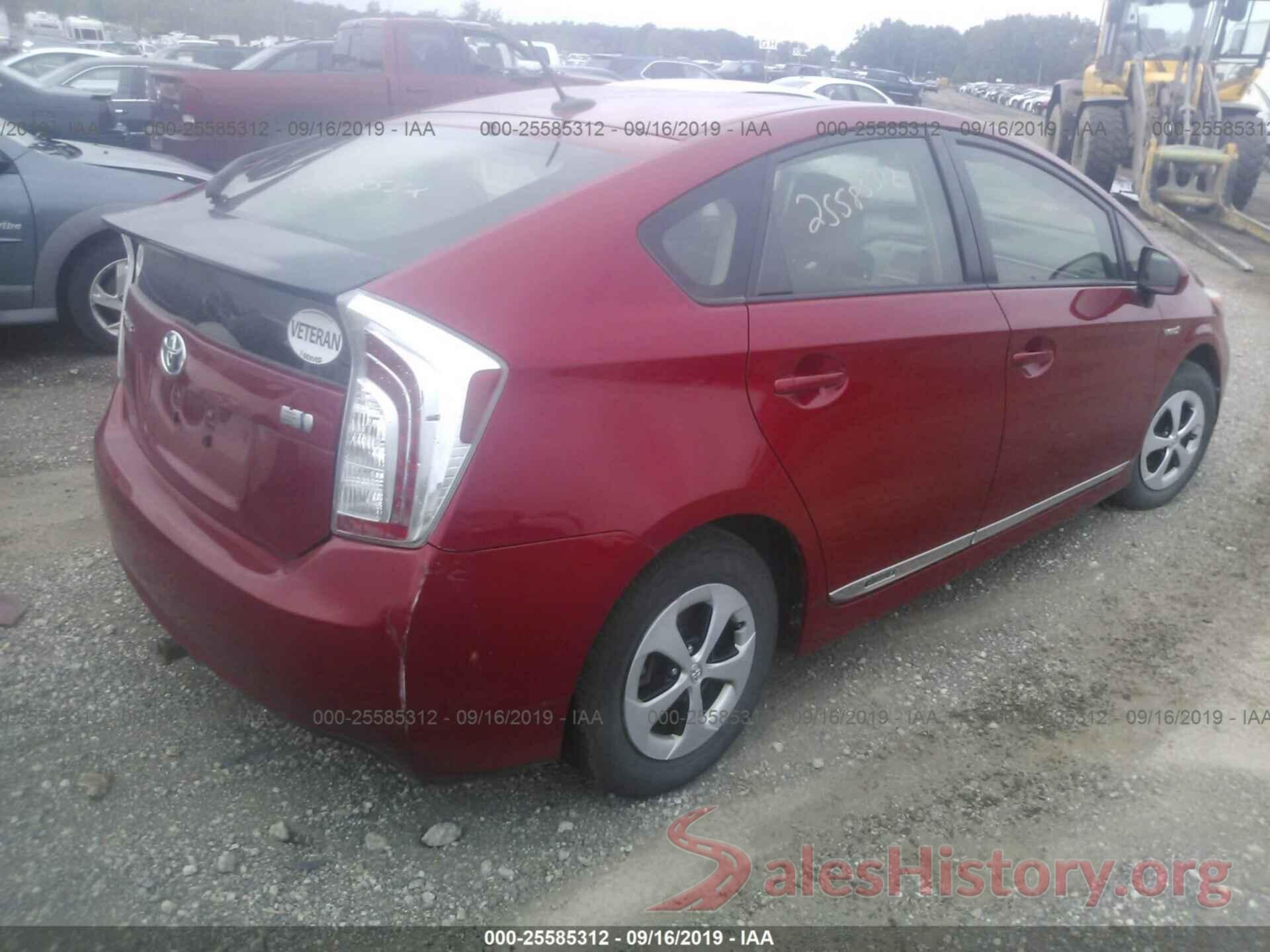 JTDKN3DUXD0344370 2013 TOYOTA PRIUS