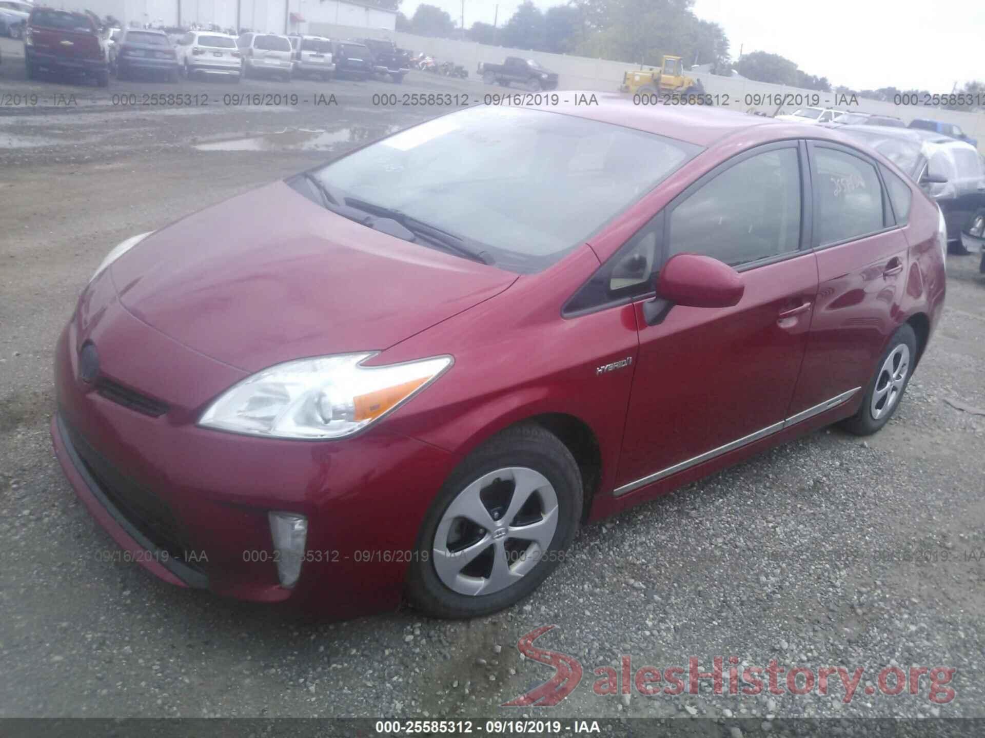 JTDKN3DUXD0344370 2013 TOYOTA PRIUS