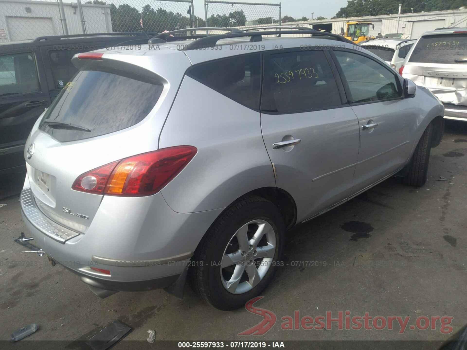 JN8AZ18W09W160581 2009 NISSAN MURANO