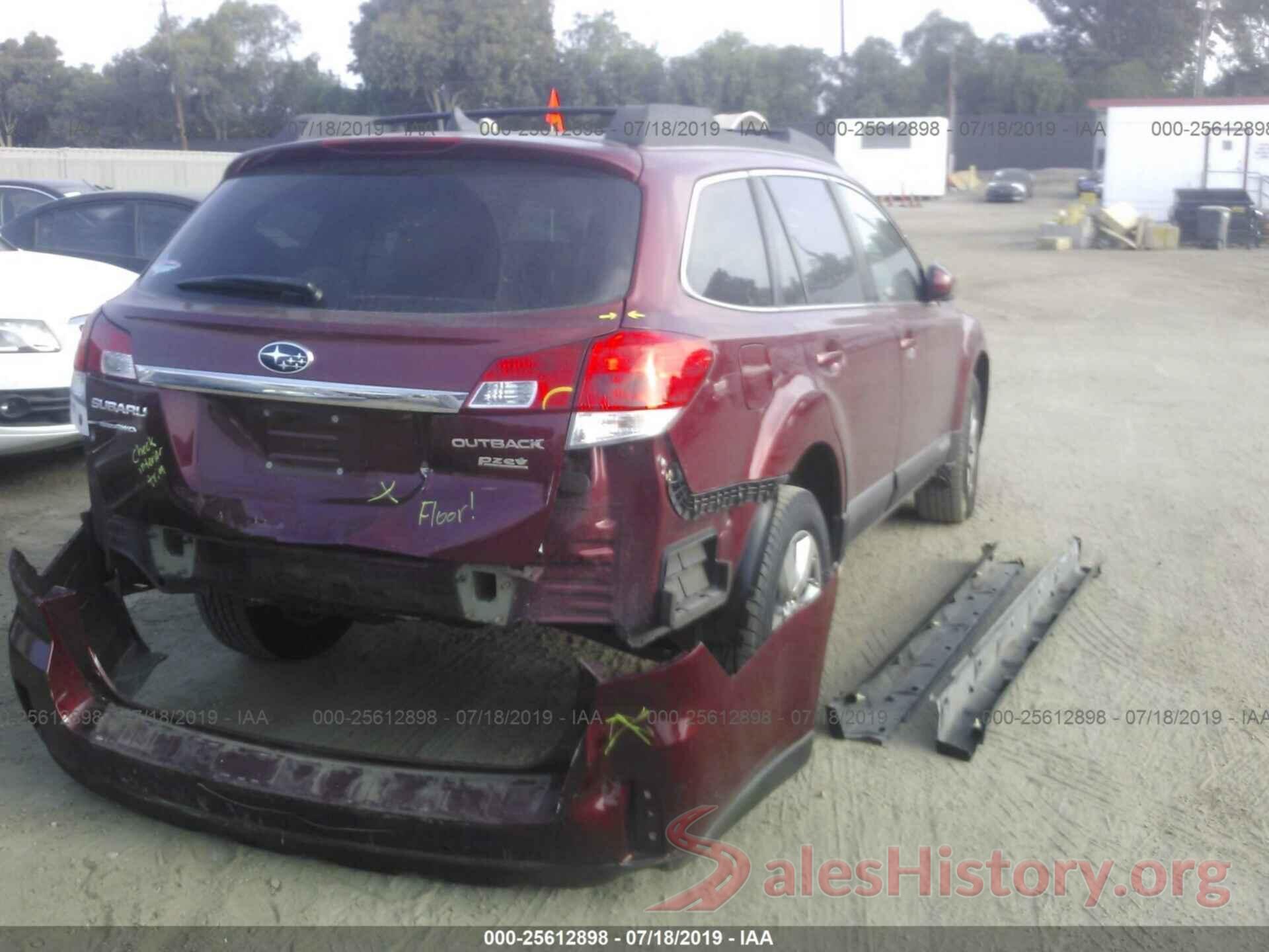 4S4BRBKC2B3404500 2011 SUBARU OUTBACK