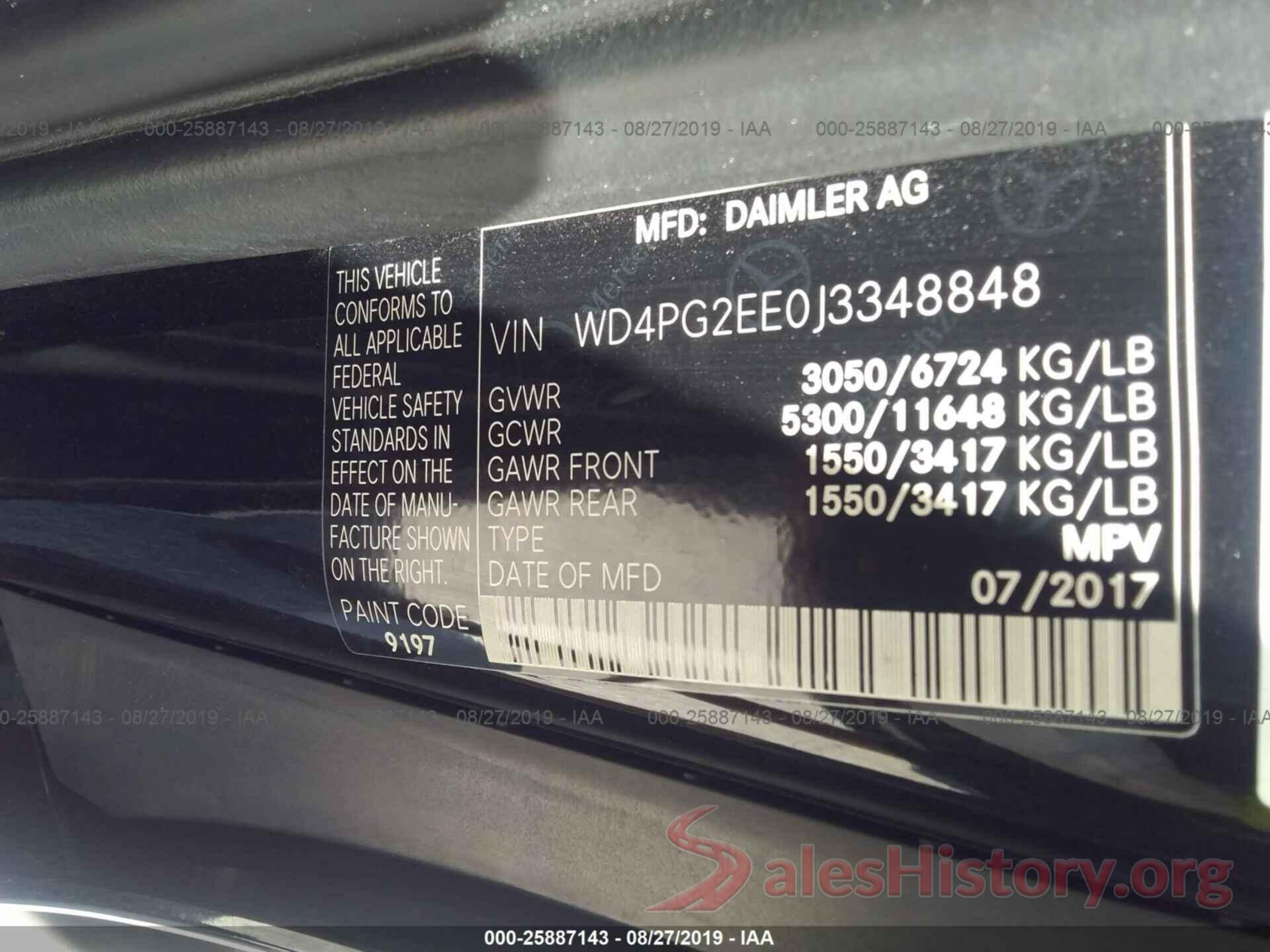 WD4PG2EE0J3348848 2018 MERCEDES-BENZ METRIS