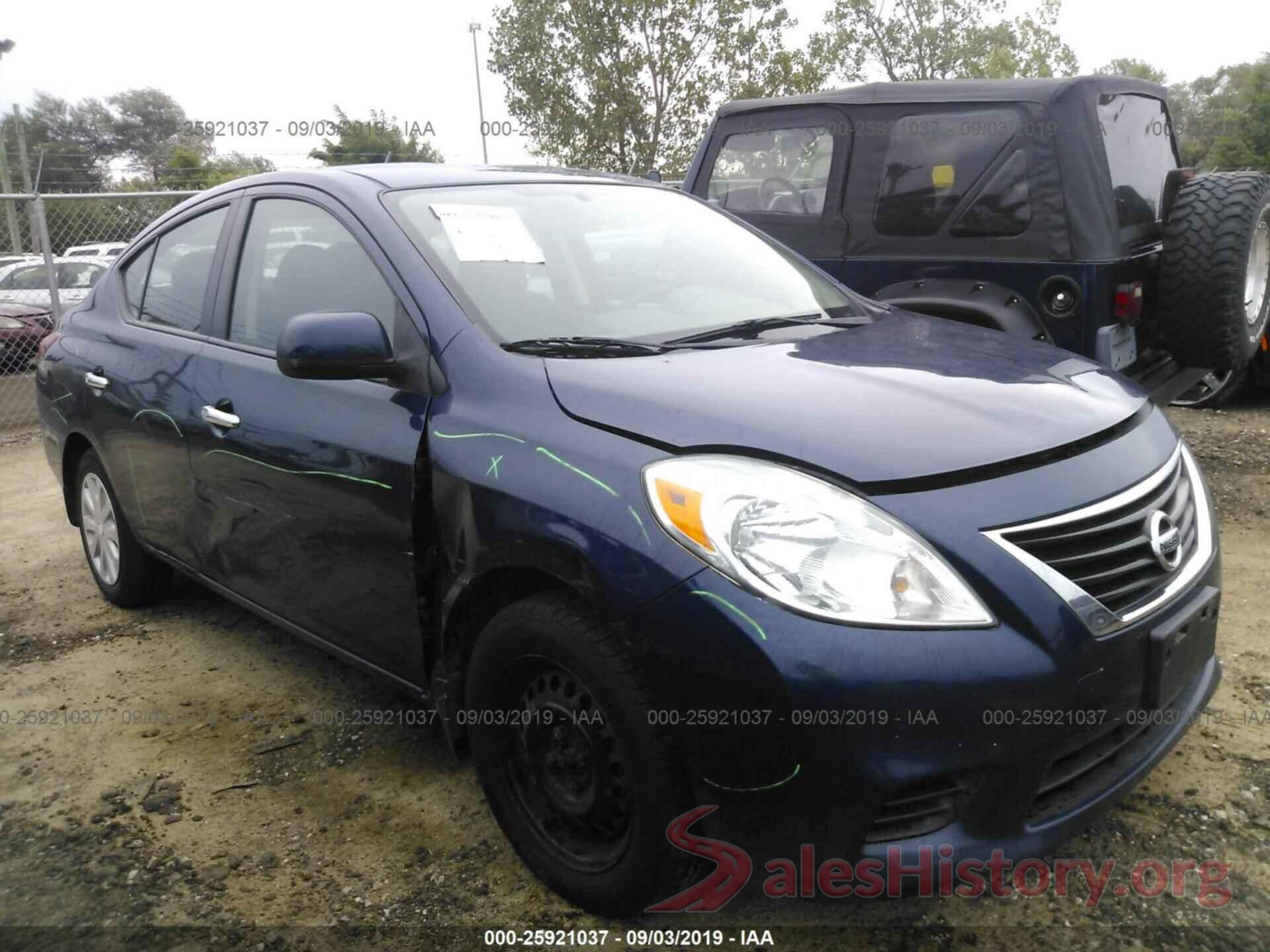 3N1CN7AP5CL864894 2012 NISSAN VERSA