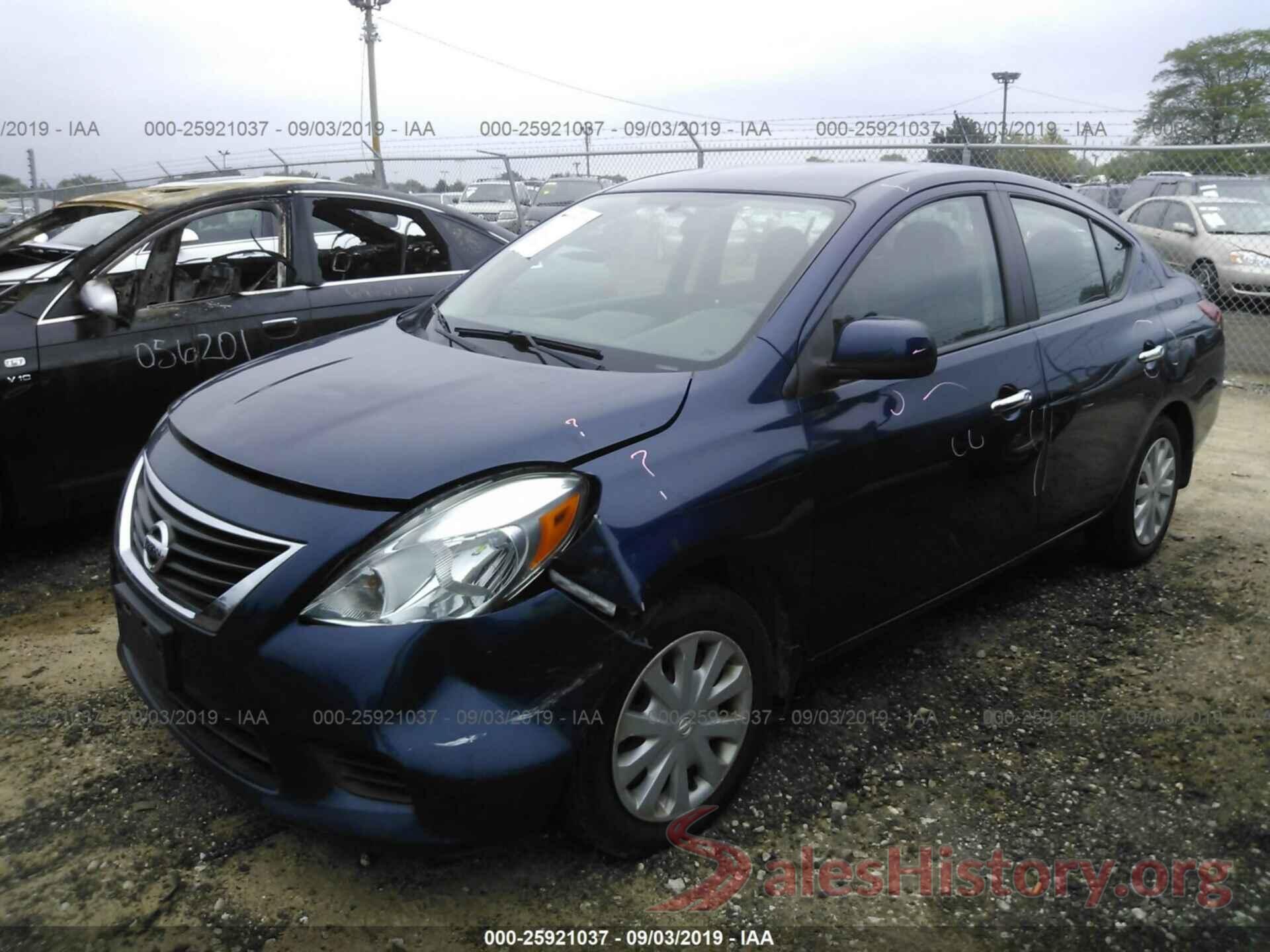 3N1CN7AP5CL864894 2012 NISSAN VERSA