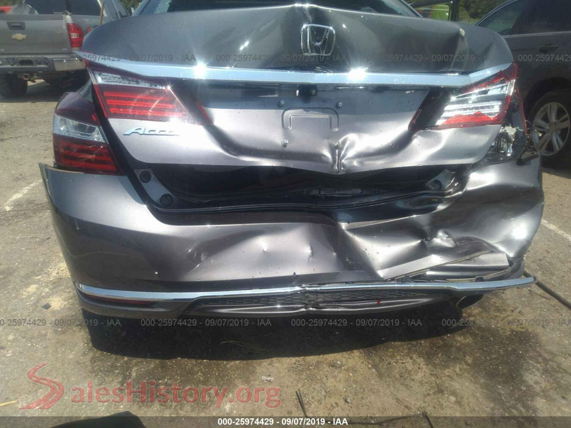 2017 HONDA ACCORD VIN 1HGCR2F00HA087833, rear passenger side