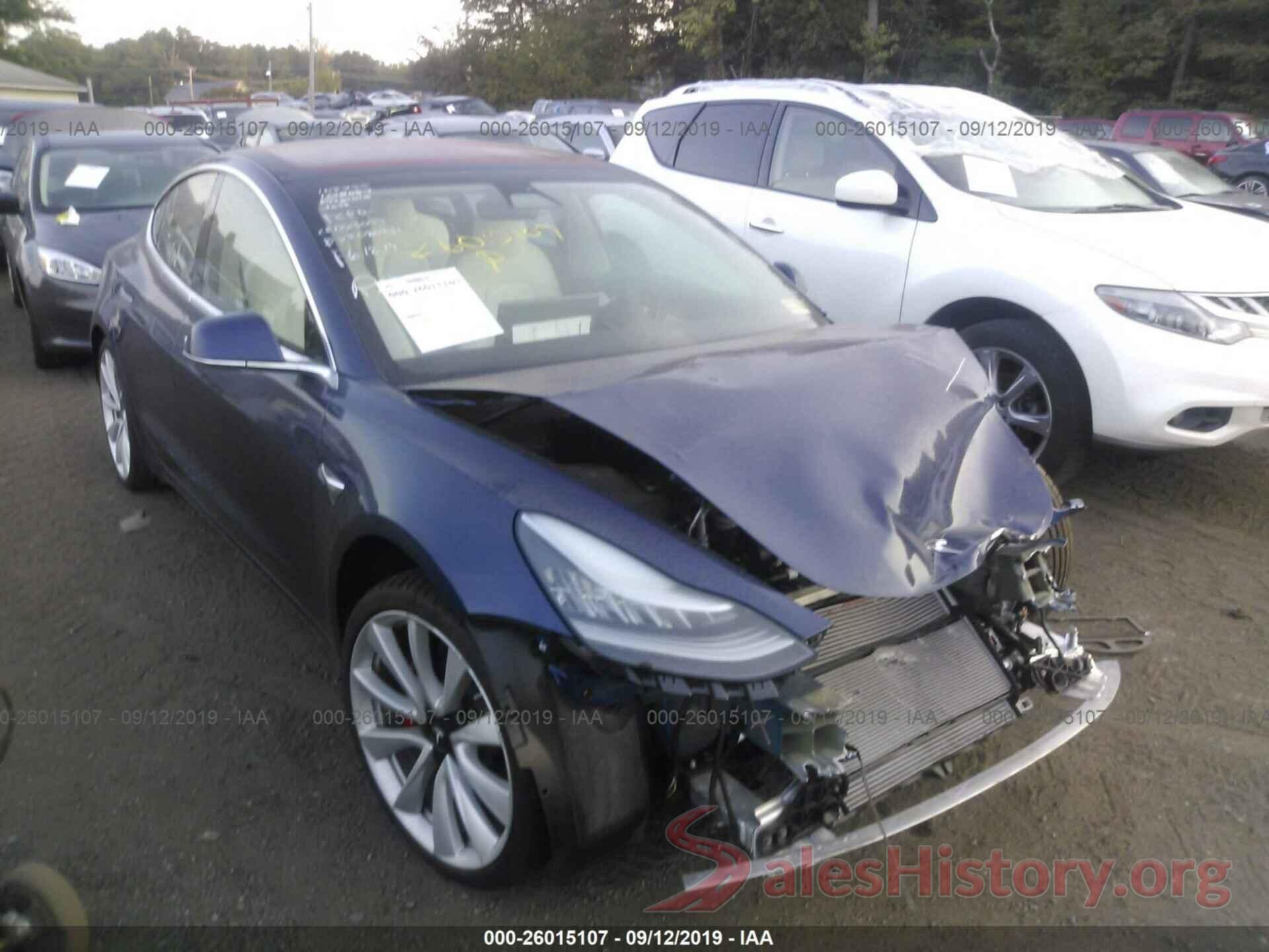 5YJ3E1EBXJF080831 2018 TESLA MODEL 3