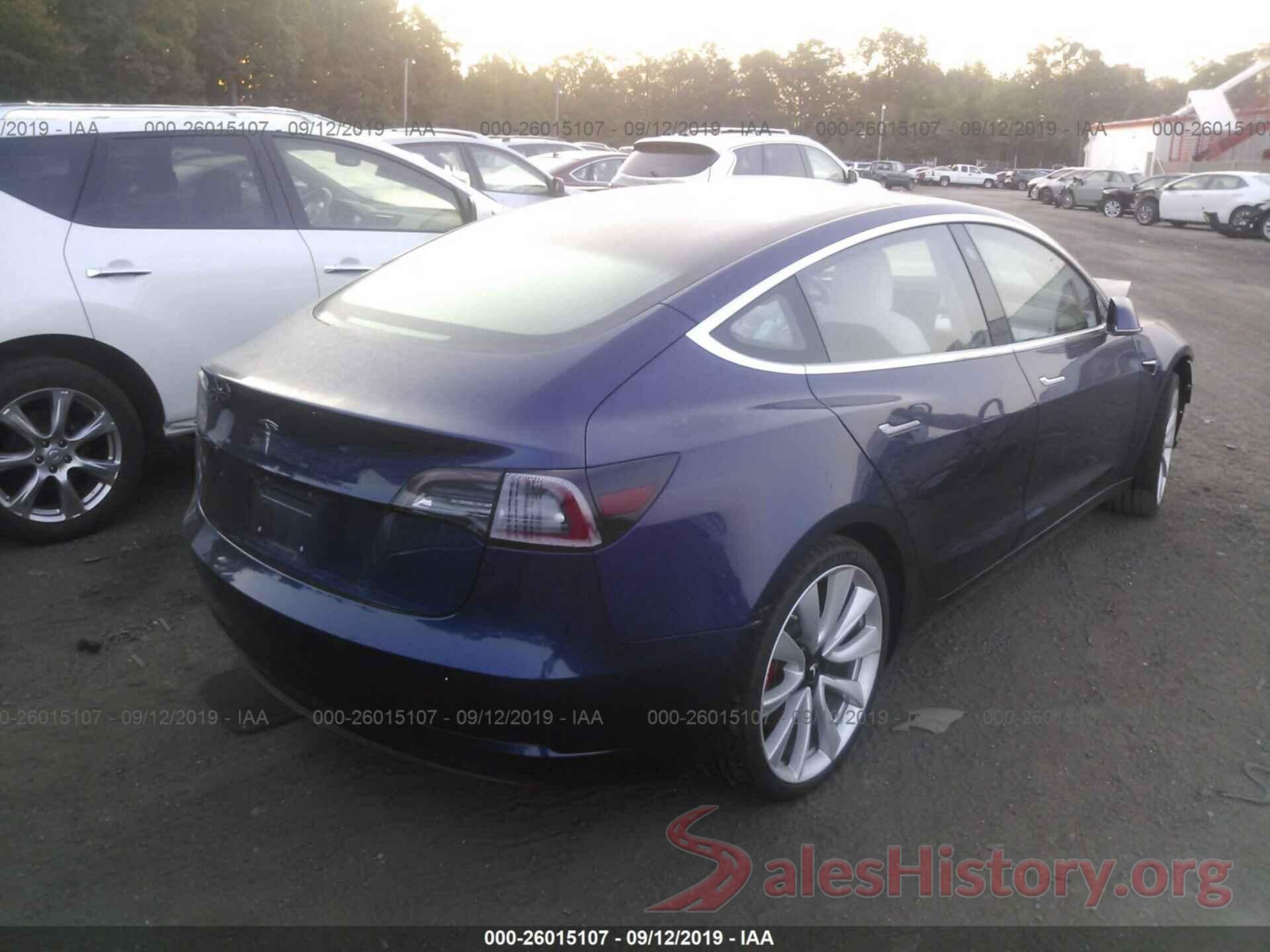 5YJ3E1EBXJF080831 2018 TESLA MODEL 3