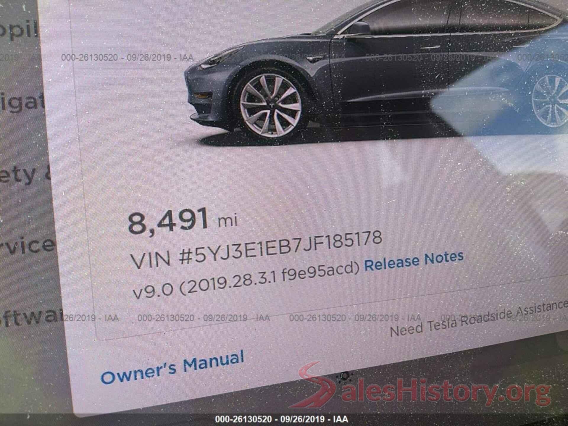 5YJ3E1EB7JF185178 2018 TESLA MODEL 3