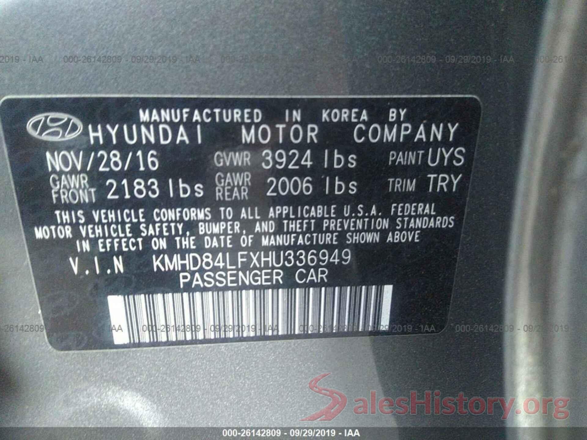 KMHD84LFXHU336949 2017 HYUNDAI ELANTRA