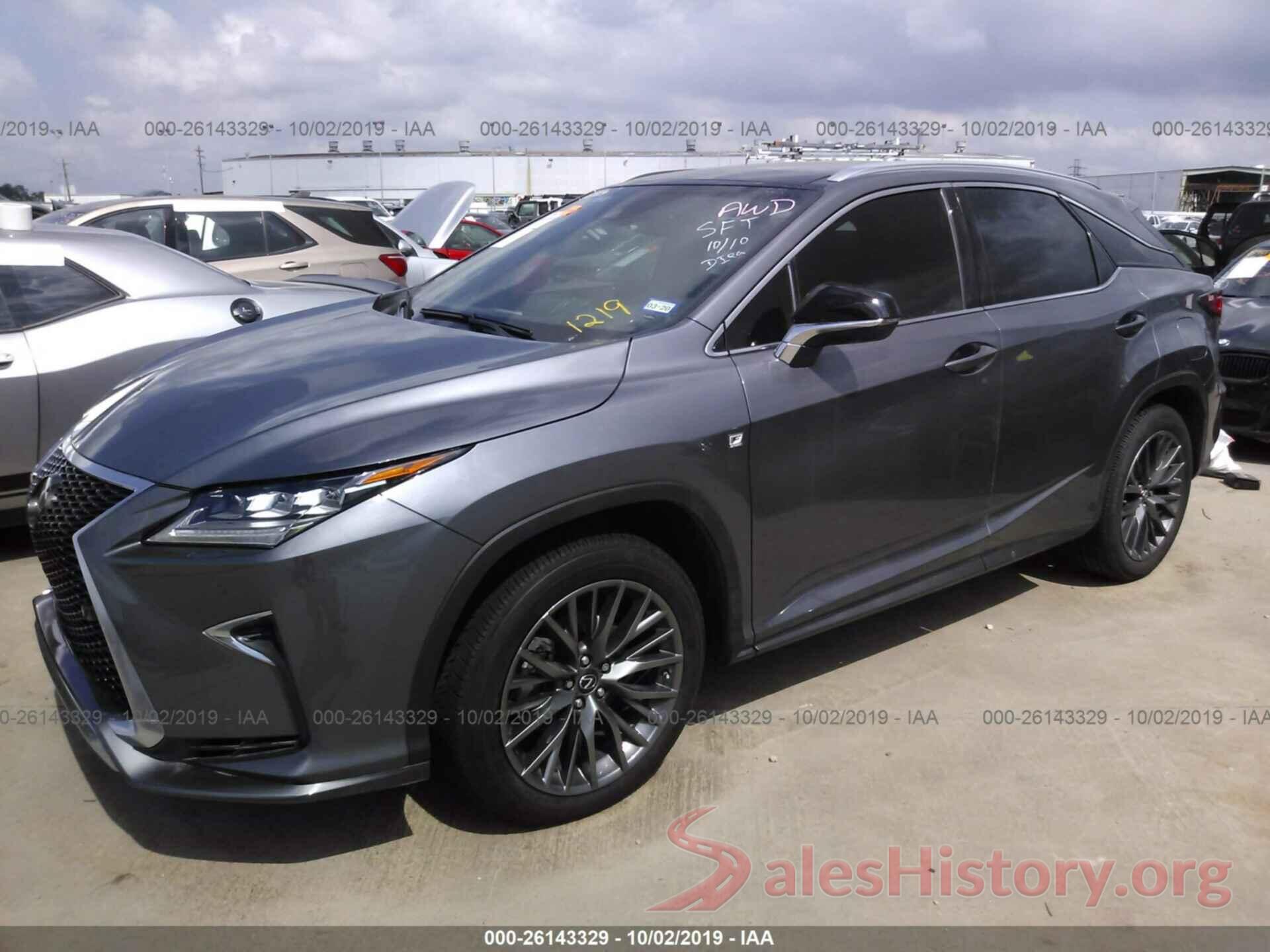 2T2BZMCA1KC181219 2019 LEXUS RX