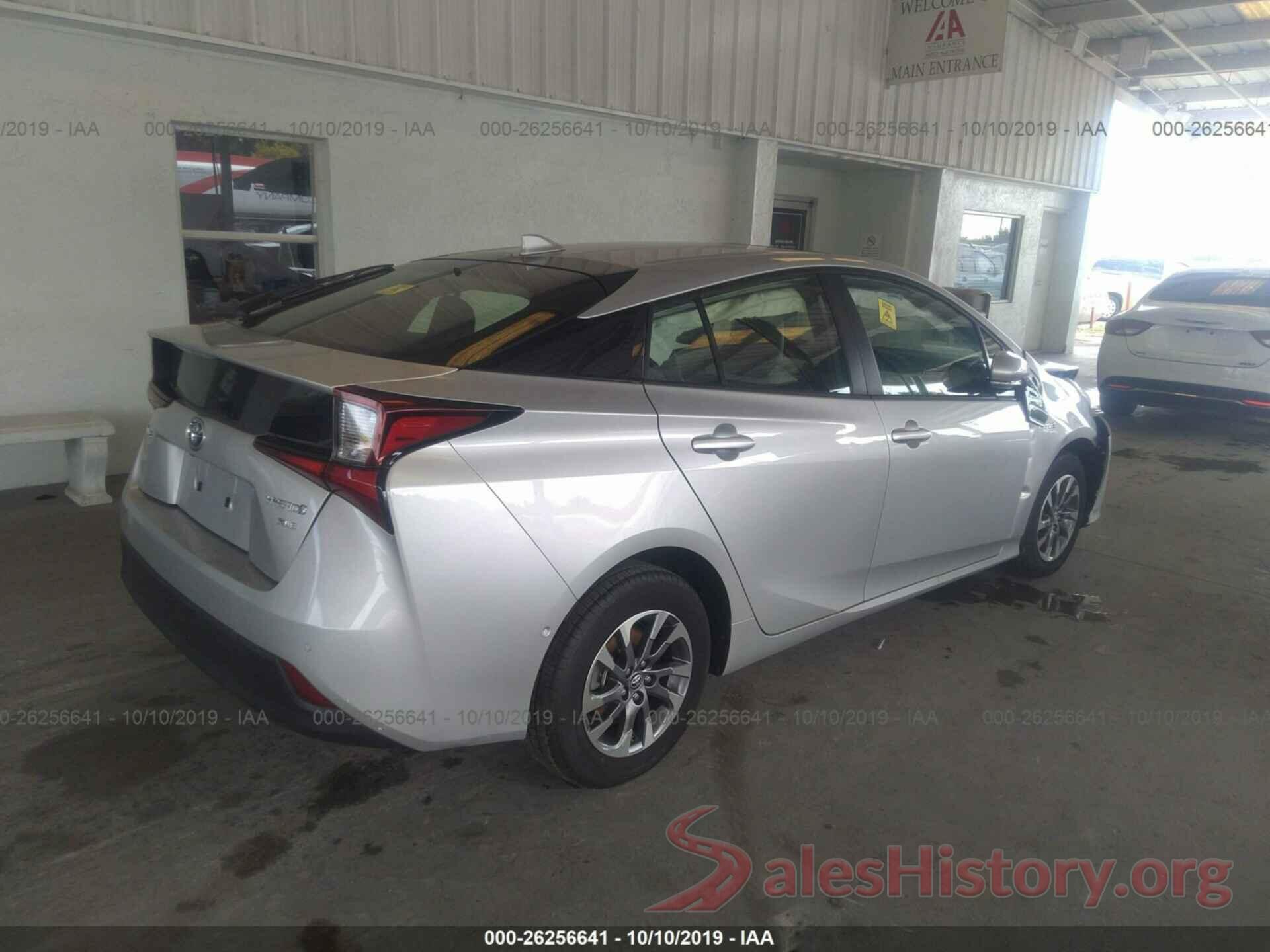 JTDKARFU2K3070167 2019 TOYOTA PRIUS