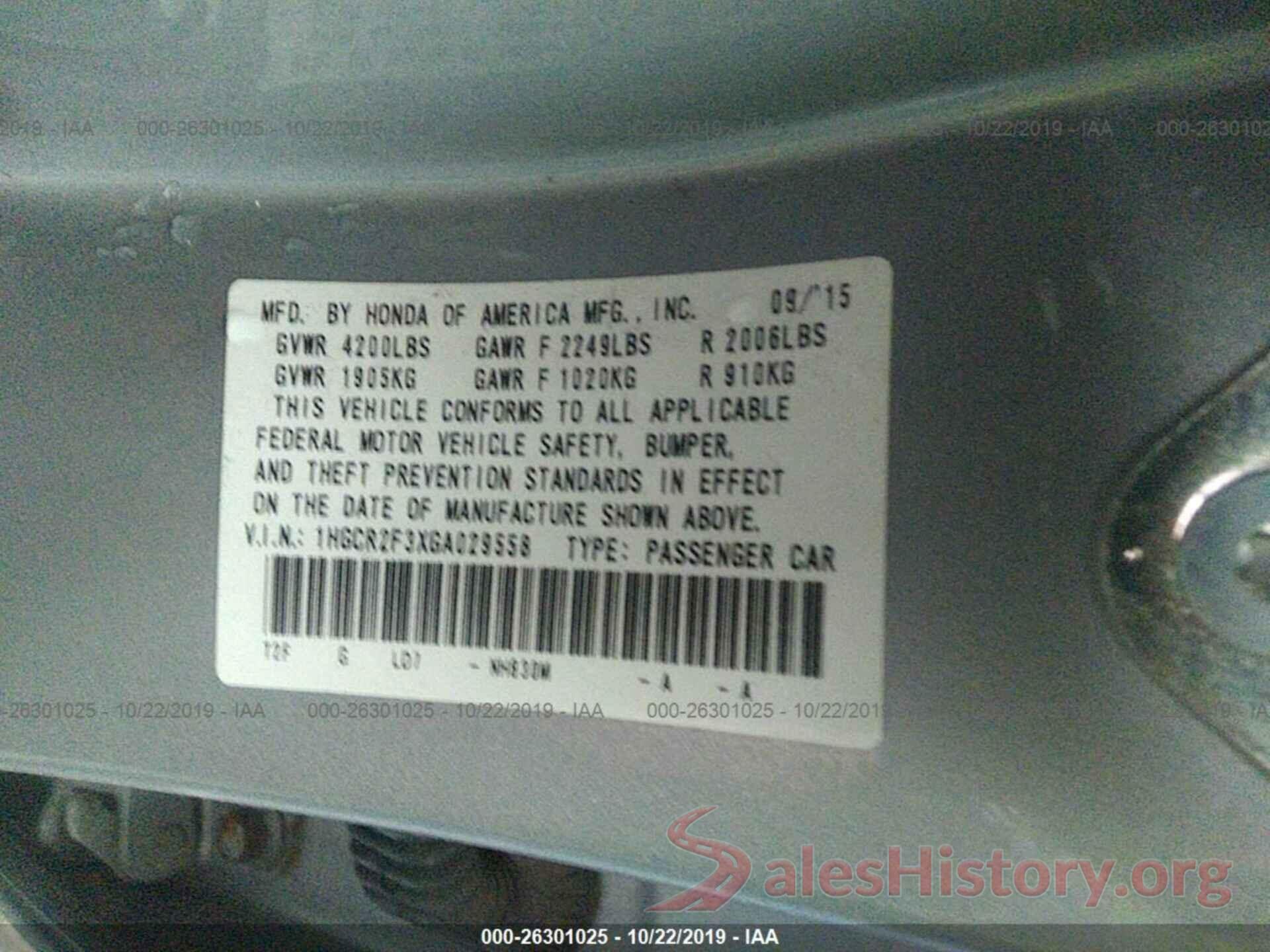 1HGCR2F3XGA029558 2016 HONDA ACCORD