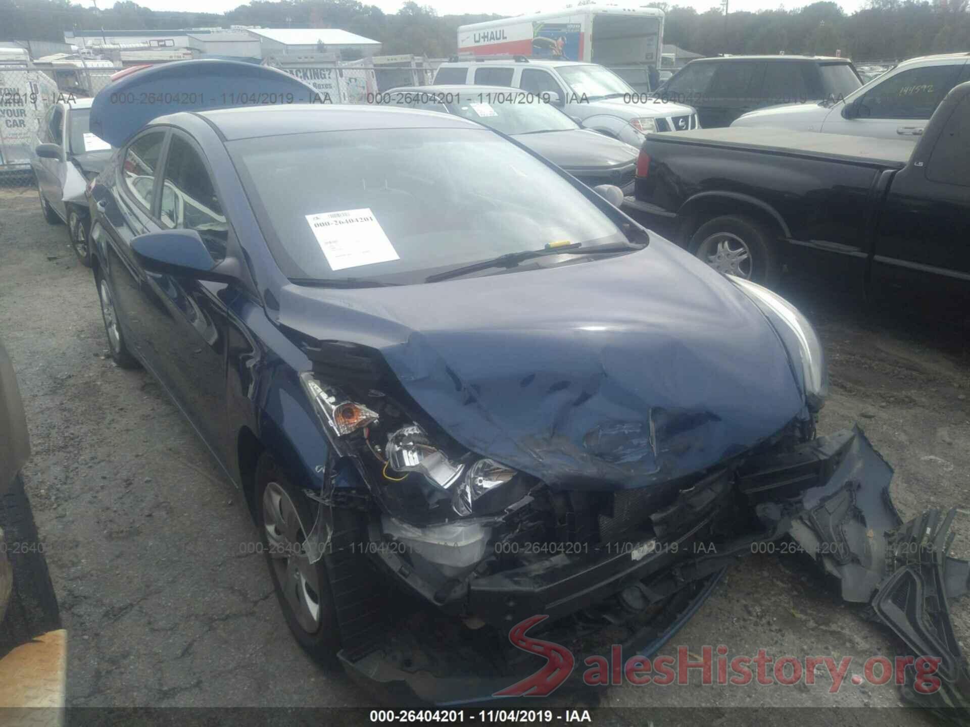 5NPDH4AE4GH665752 2016 HYUNDAI ELANTRA