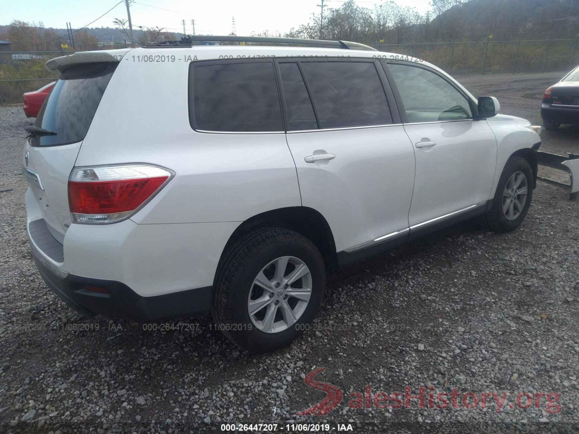 5TDBK3EH4CS151007 2012 TOYOTA HIGHLANDER