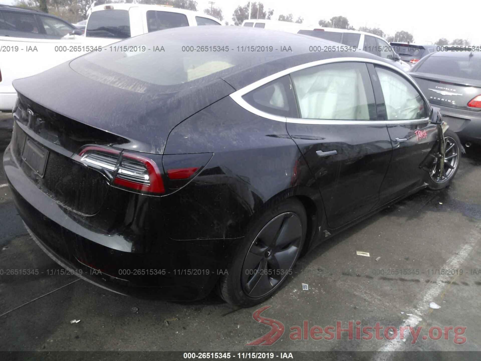 5YJ3E1EA0KF316864 2019 TESLA MODEL 3