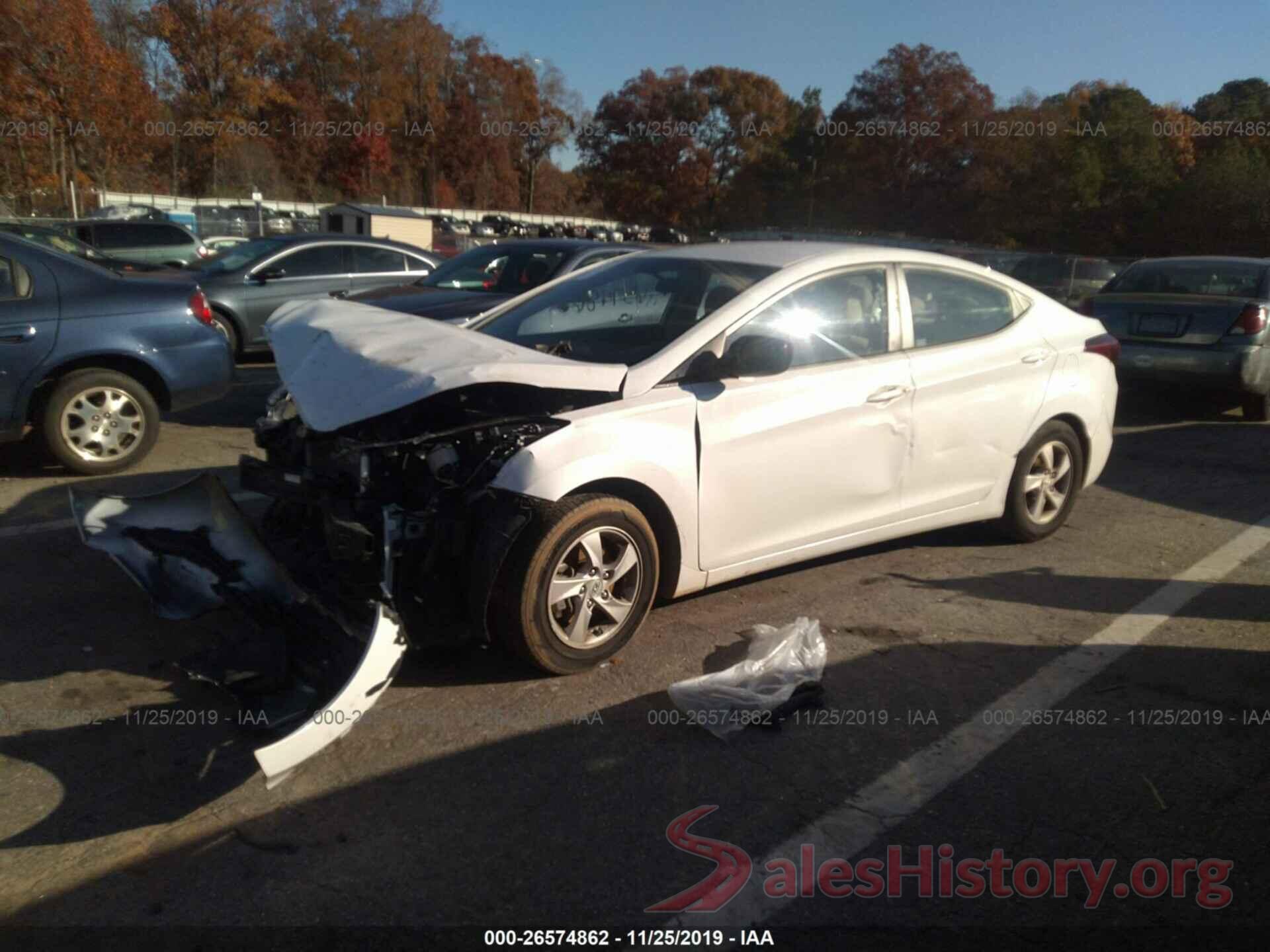 5NPDH4AE9GH680764 2016 HYUNDAI ELANTRA