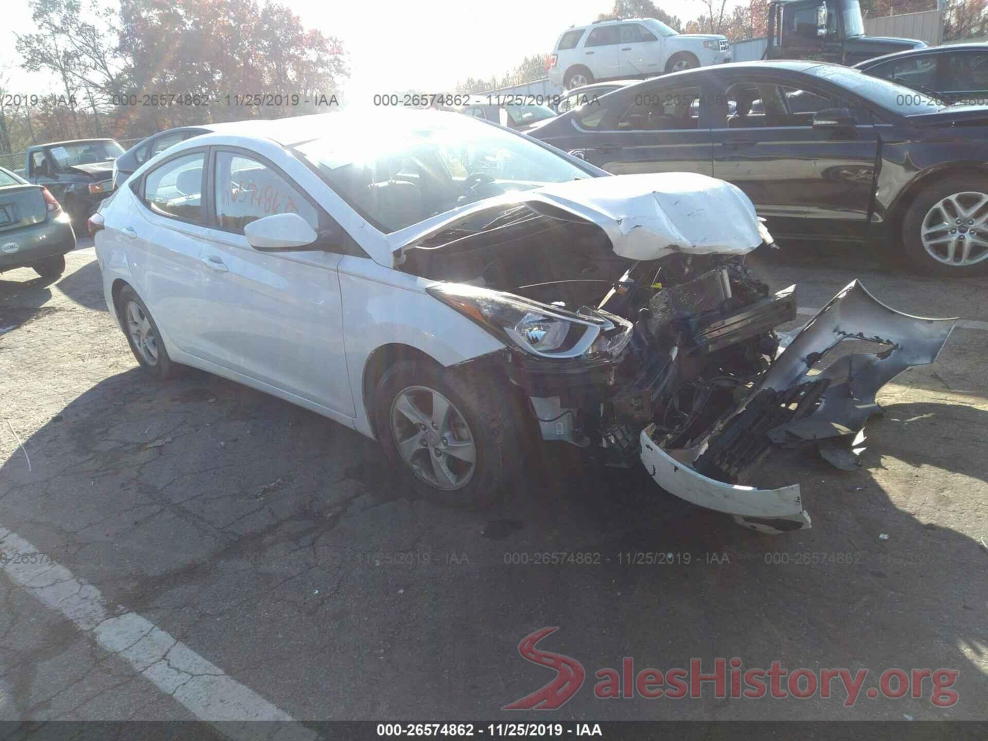 5NPDH4AE9GH680764 2016 HYUNDAI ELANTRA