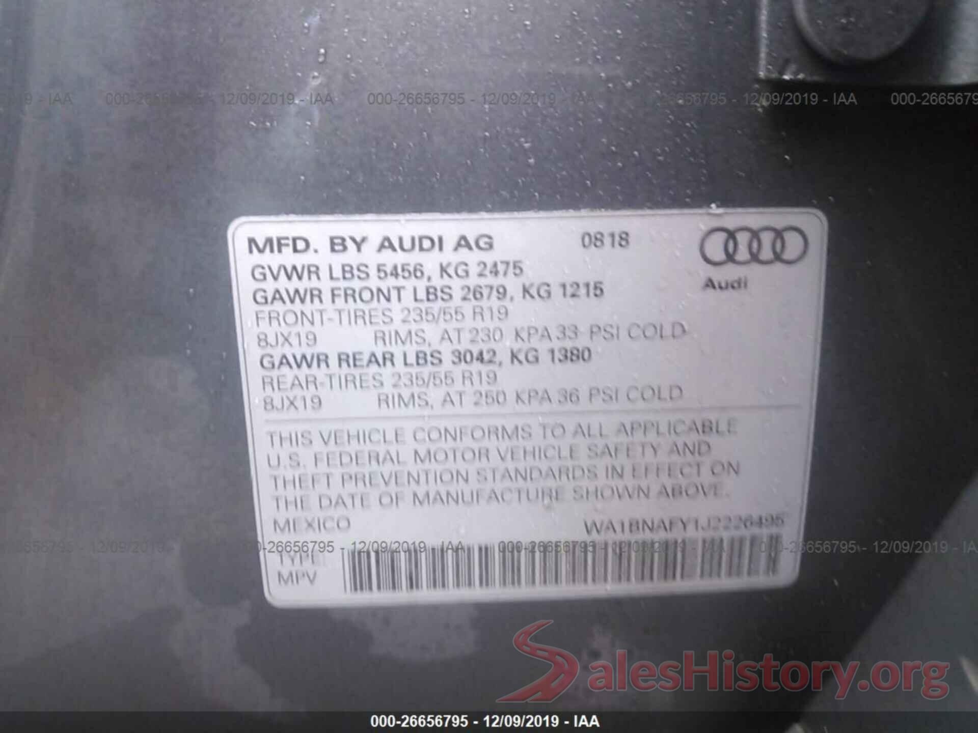 WA1BNAFY1J2226495 2018 Audi Q5