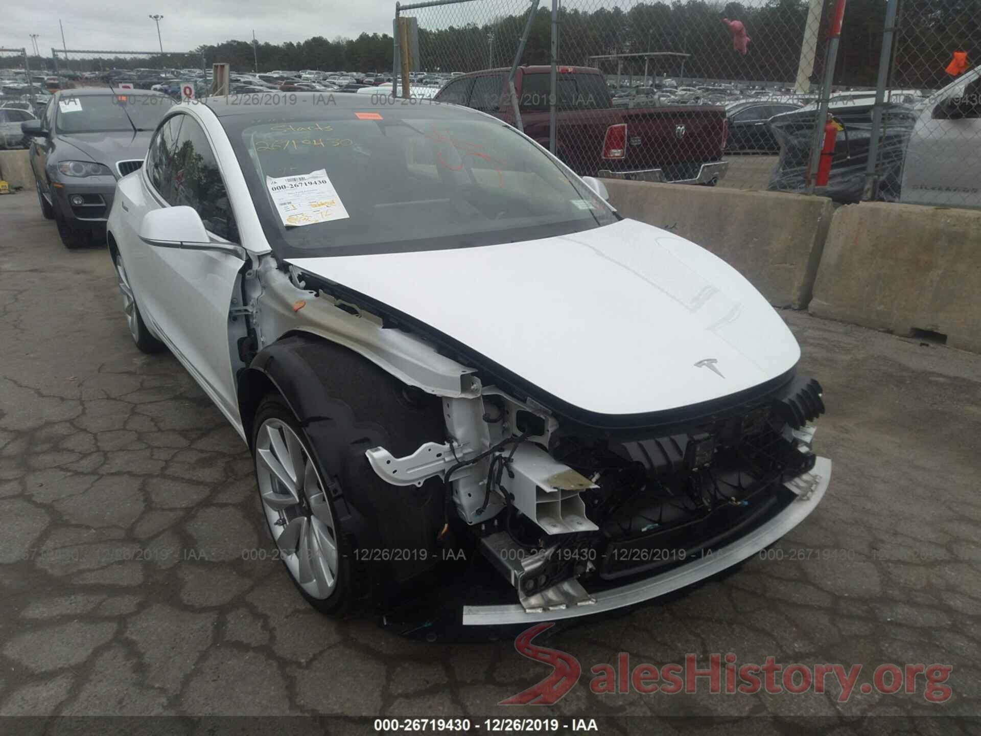 5YJ3E1EA9KF407552 2019 TESLA MODEL 3