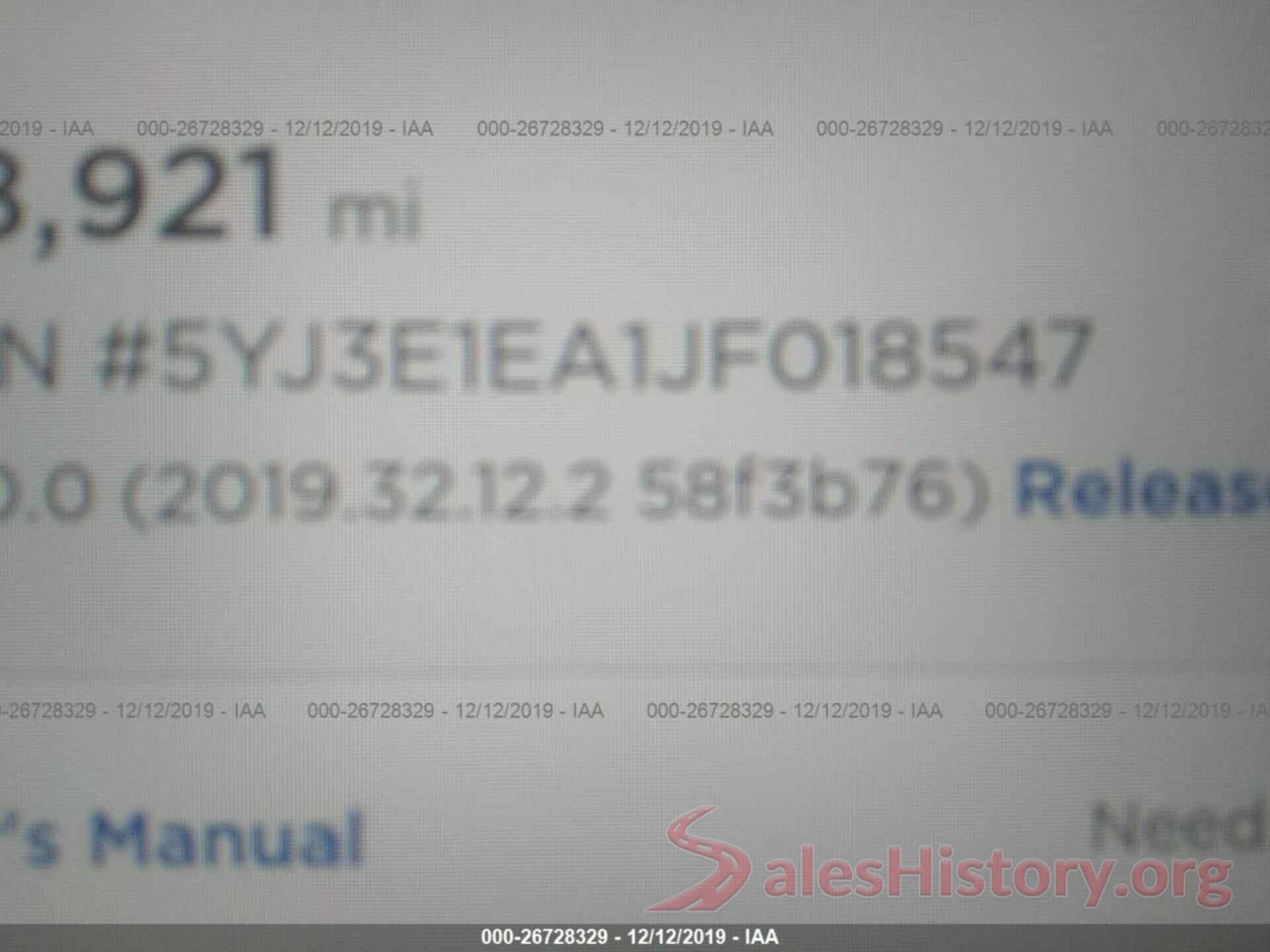 5YJ3E1EA1JF018547 2018 Tesla Model 3