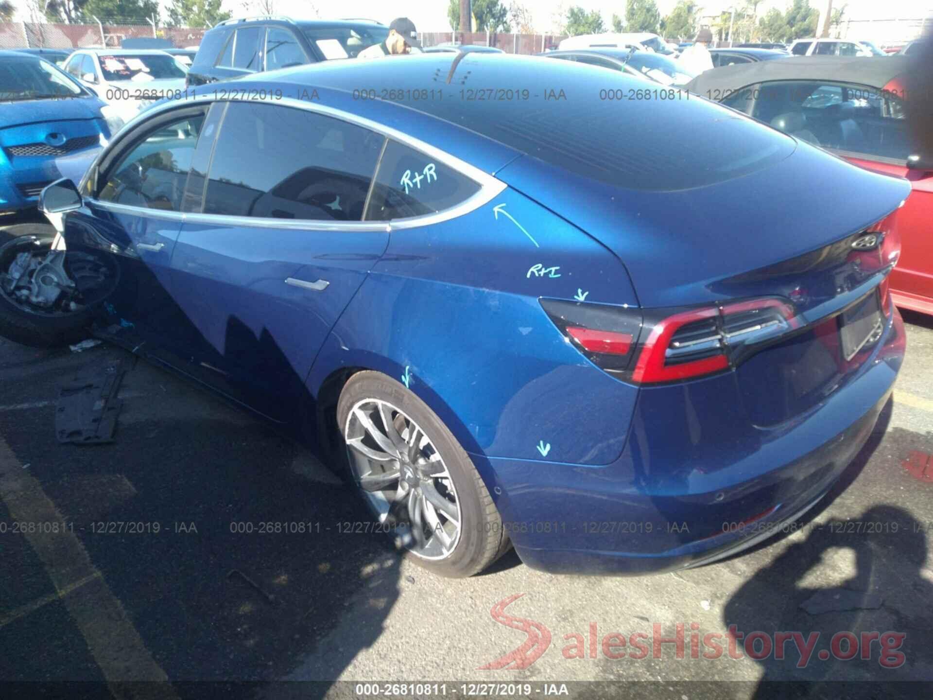 5YJ3E1EA0KF400991 2019 TESLA MODEL 3