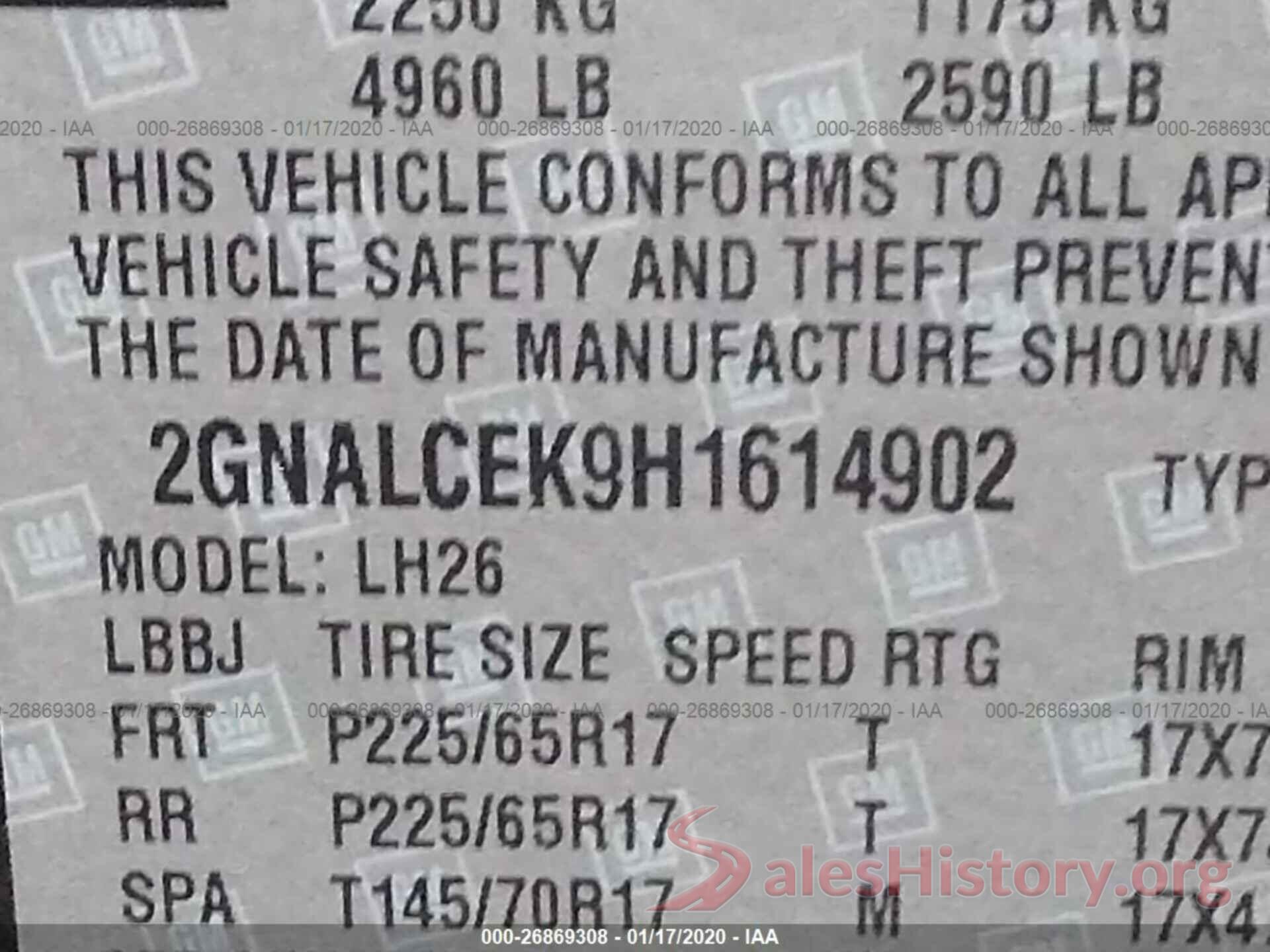 2GNALCEK9H1614902 2017 CHEVROLET EQUINOX