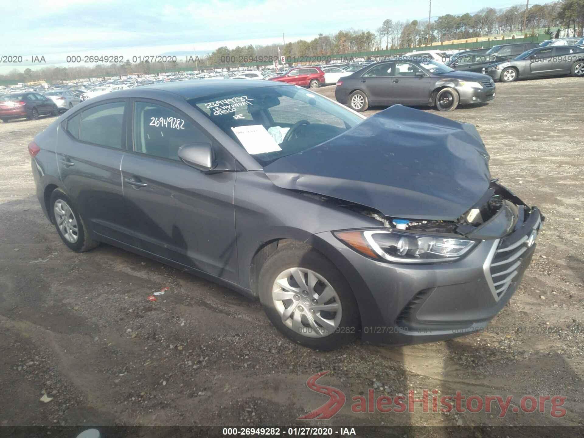 5NPD74LF5JH393258 2018 HYUNDAI ELANTRA