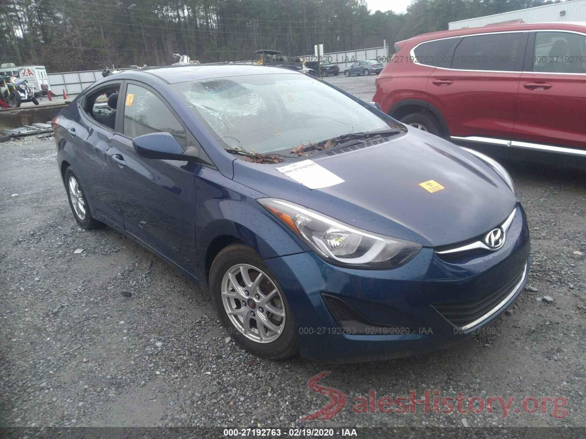 5NPDH4AE3GH692411 2016 HYUNDAI ELANTRA