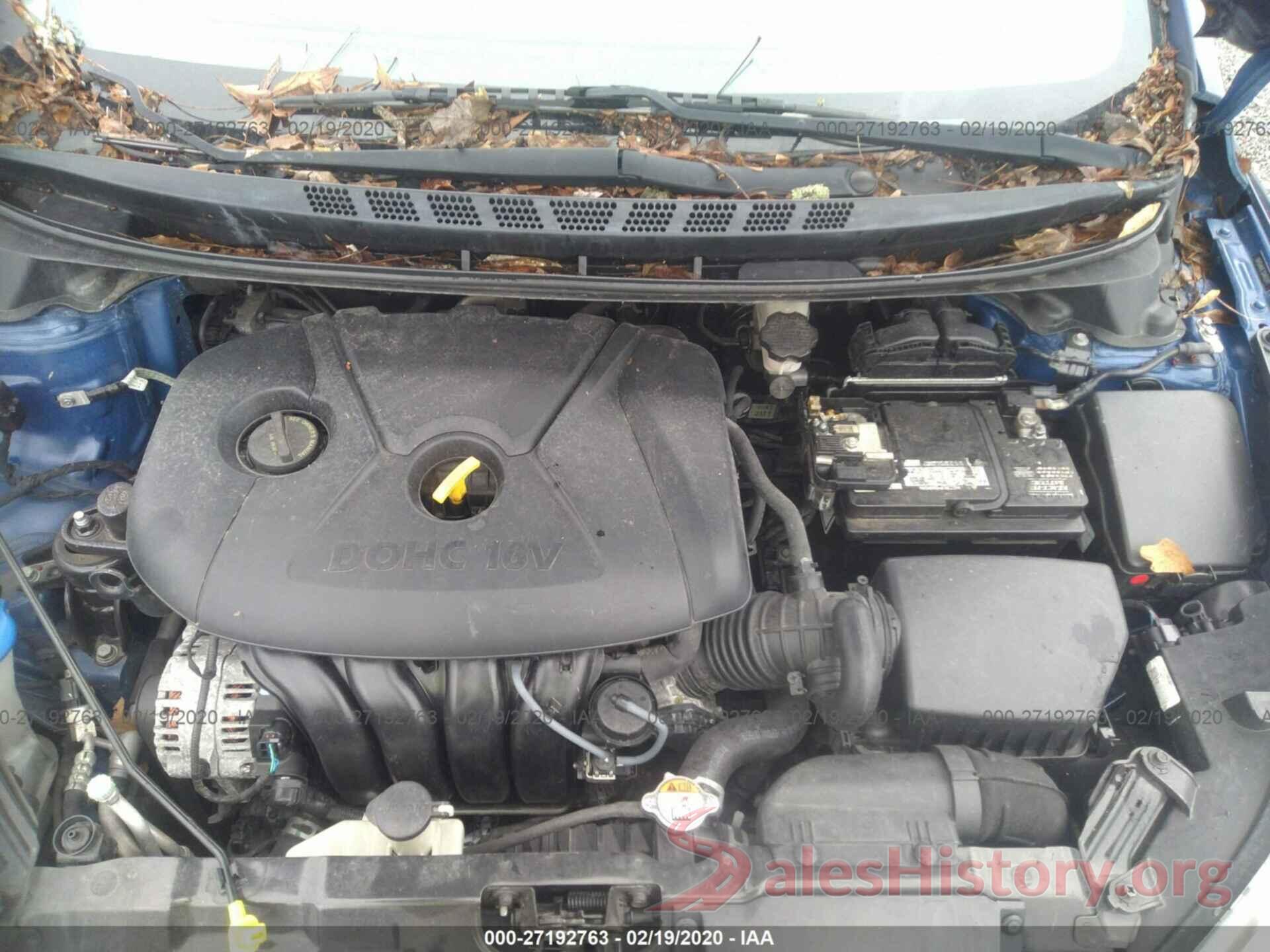 5NPDH4AE3GH692411 2016 HYUNDAI ELANTRA