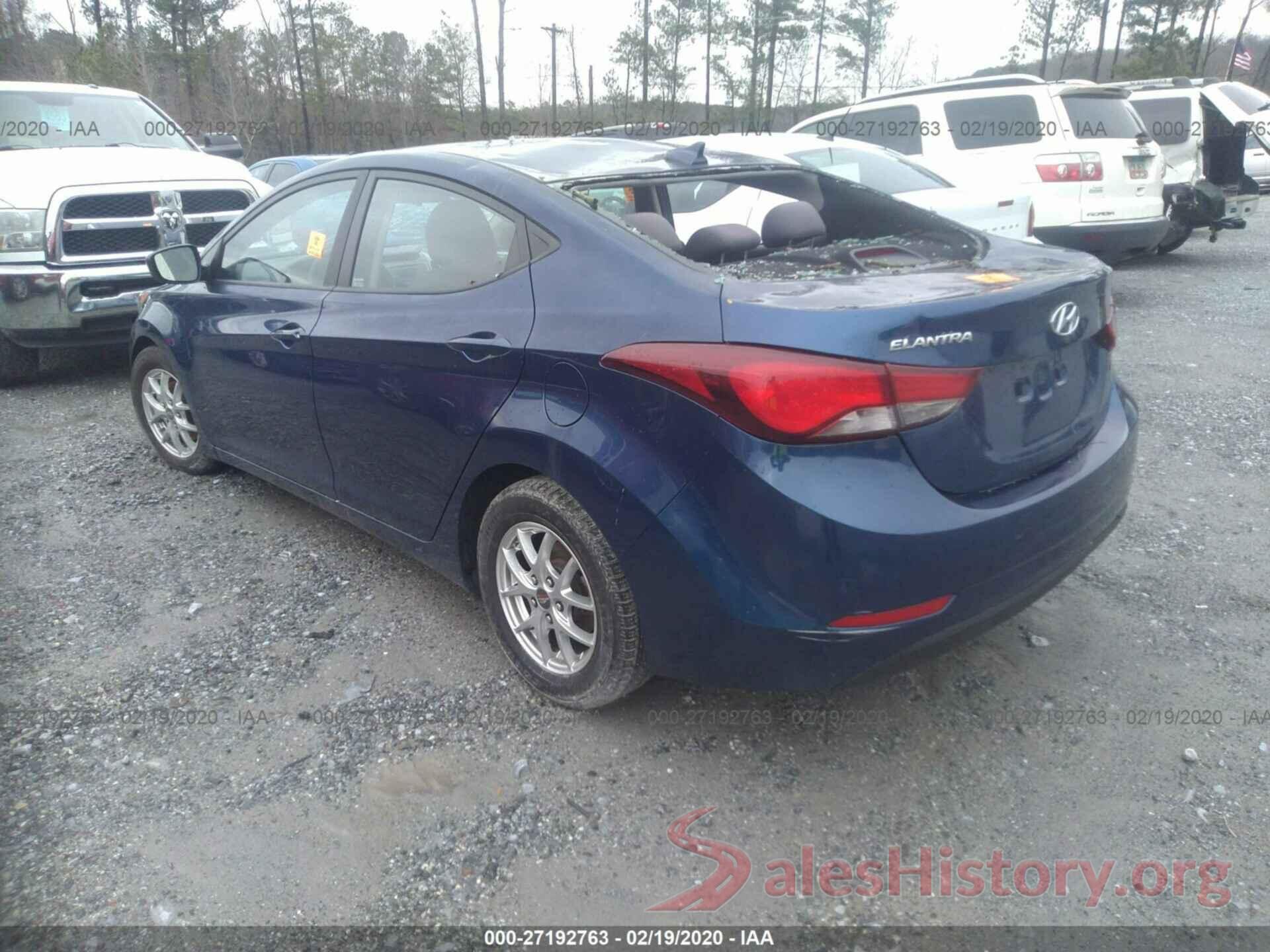 5NPDH4AE3GH692411 2016 HYUNDAI ELANTRA