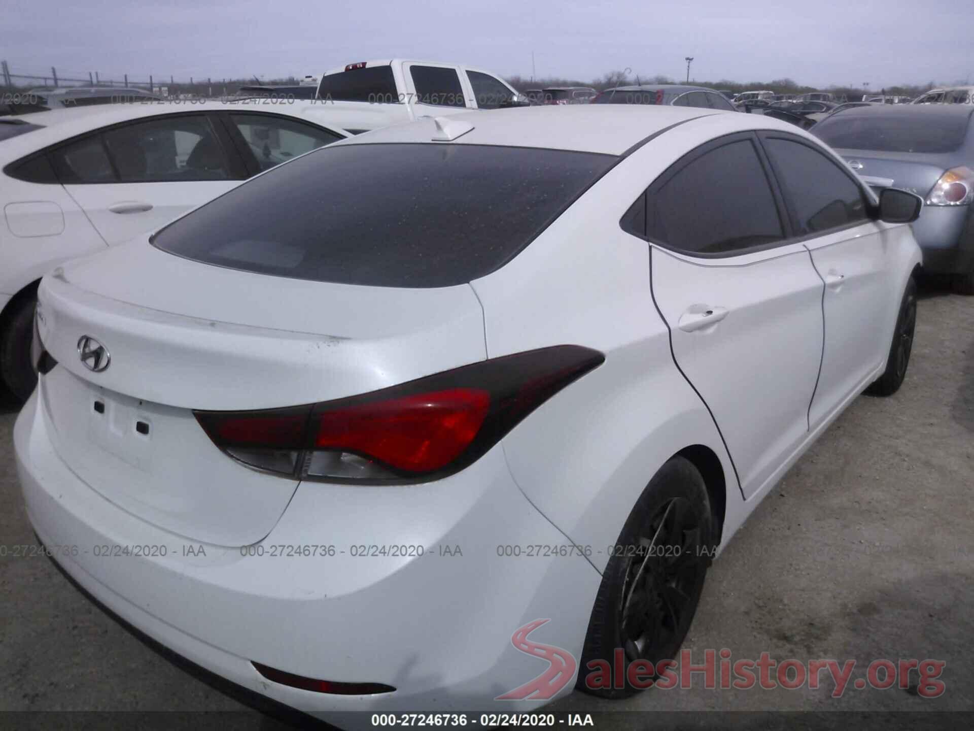 5NPDH4AE6GH748941 2016 HYUNDAI ELANTRA