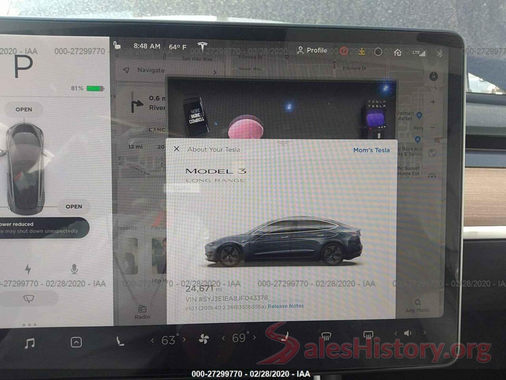 5YJ3E1EA8JF043378 2018 TESLA MODEL 3