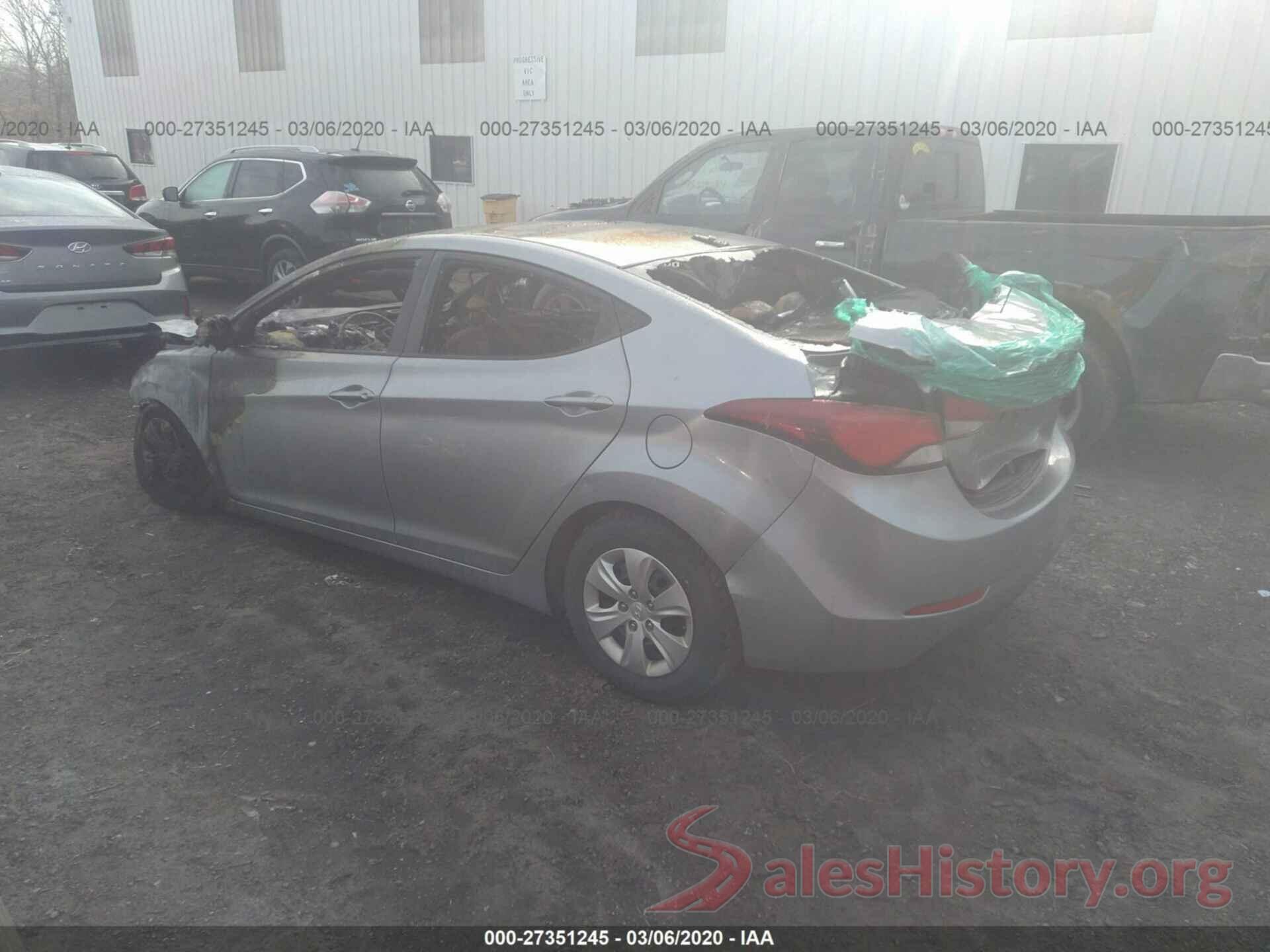 5NPDH4AE9GH667674 2016 HYUNDAI ELANTRA