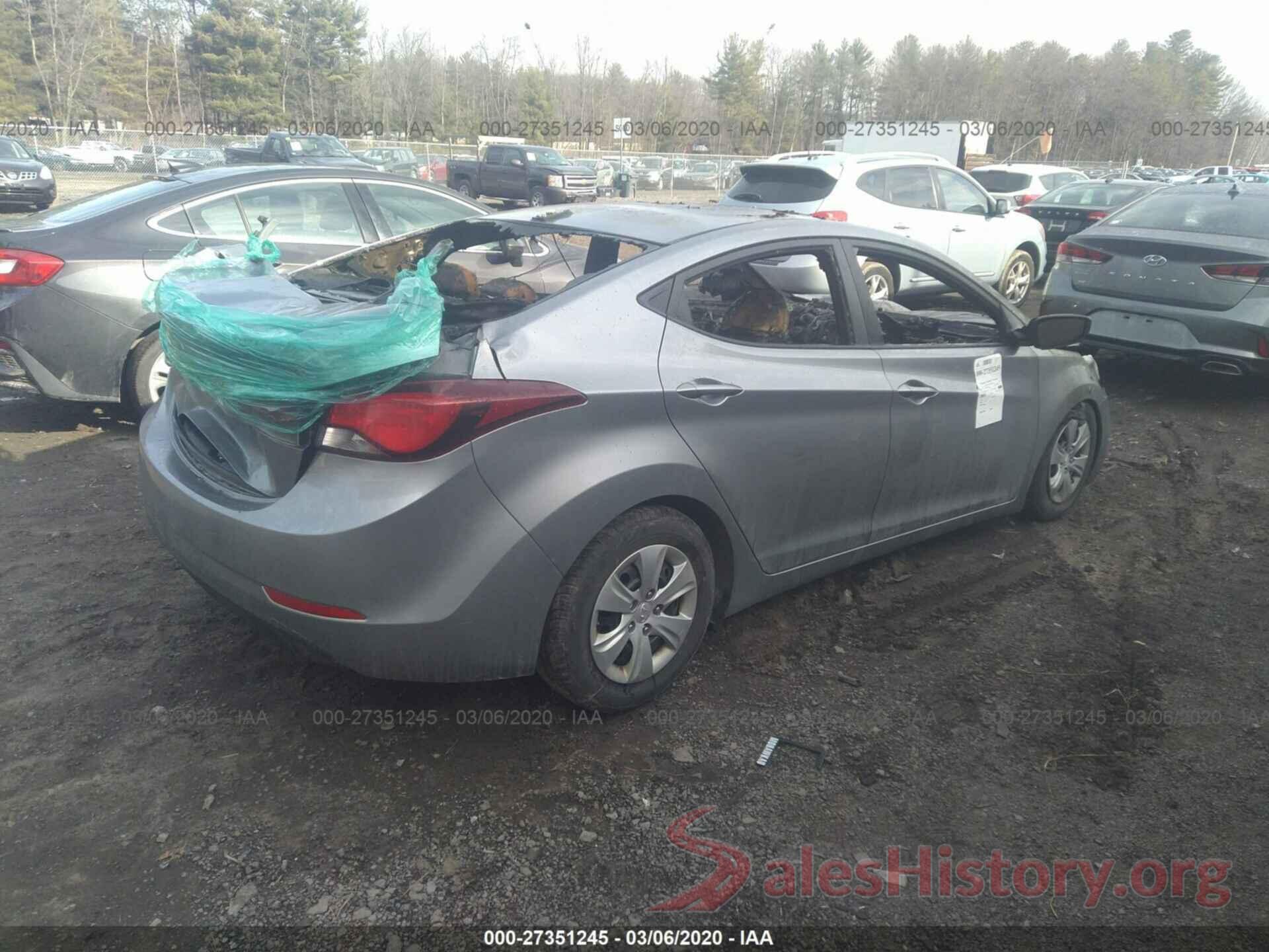 5NPDH4AE9GH667674 2016 HYUNDAI ELANTRA