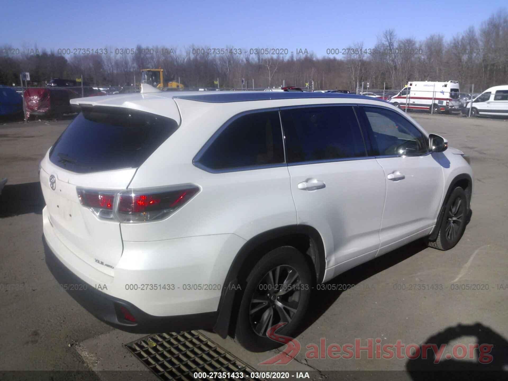 5TDJKRFH6GS318051 2016 Toyota Highlander