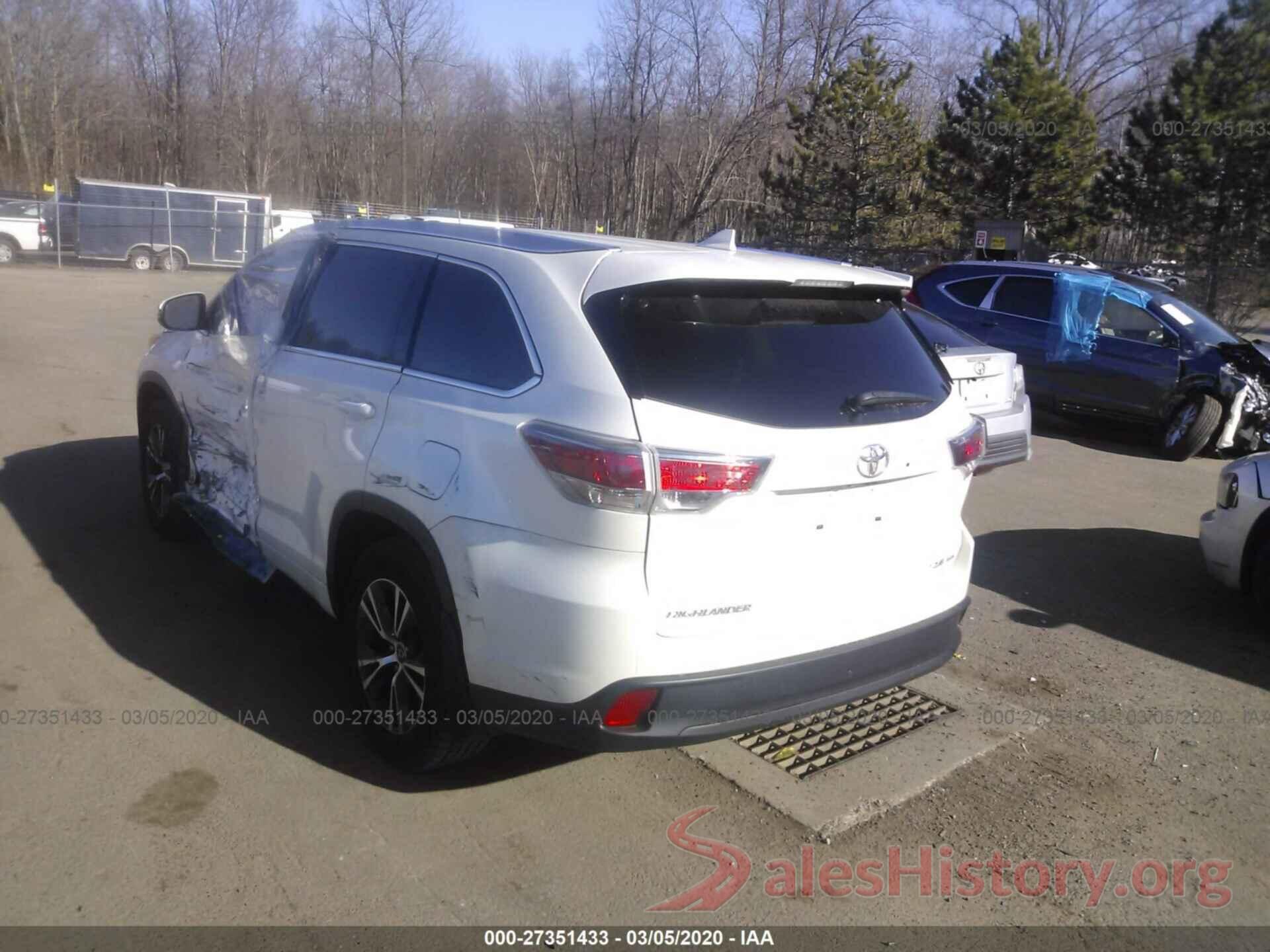 5TDJKRFH6GS318051 2016 Toyota Highlander