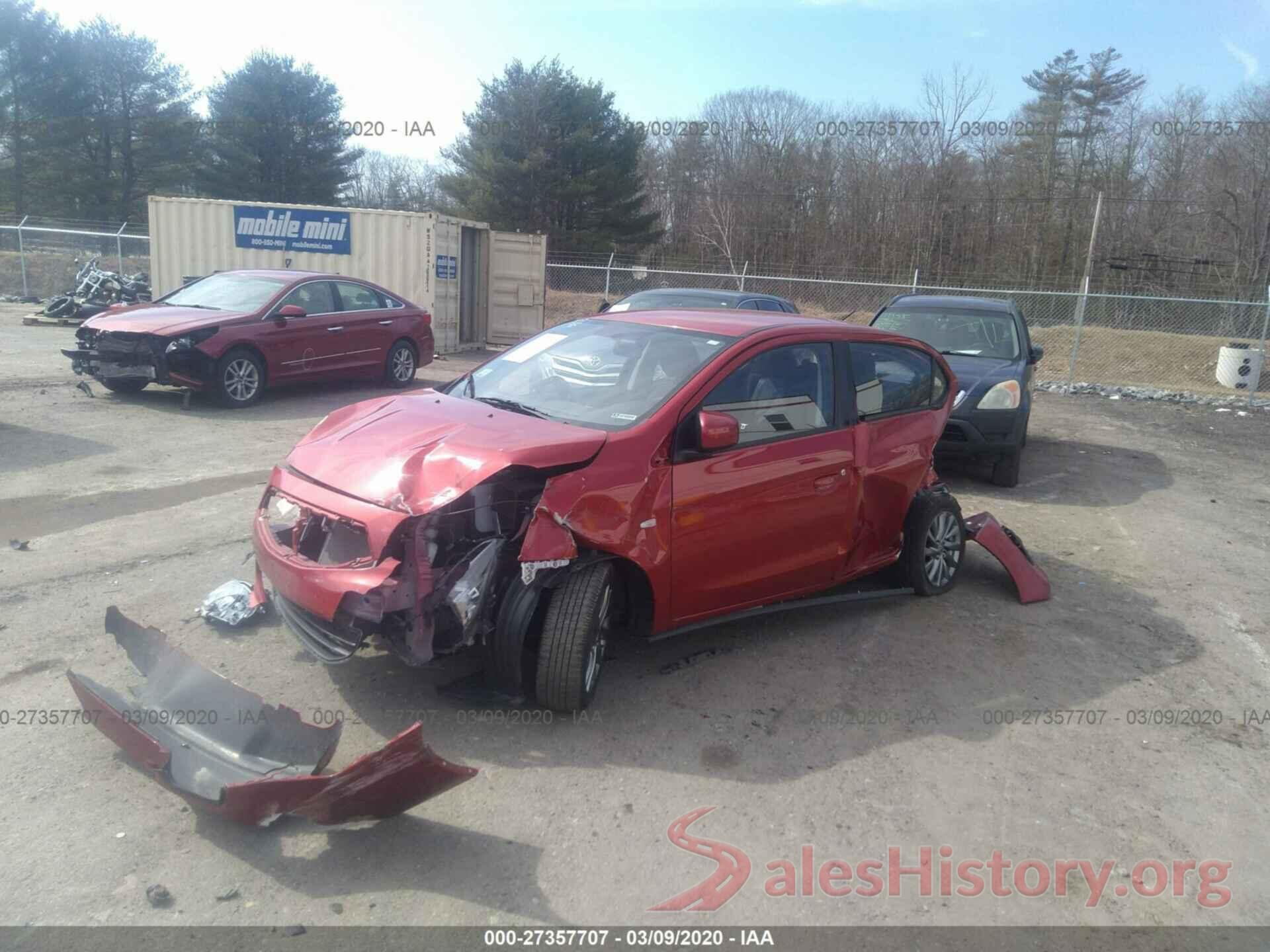 ML32F3FJ9KHF10592 2019 MITSUBISHI MIRAGE