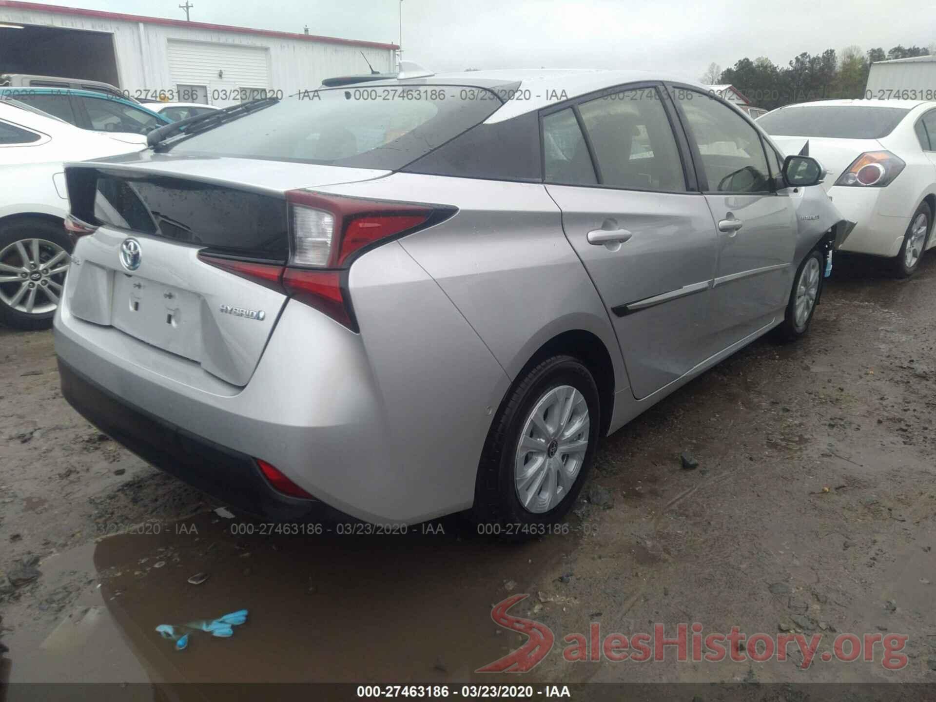 JTDKARFU5K3096701 2019 TOYOTA PRIUS