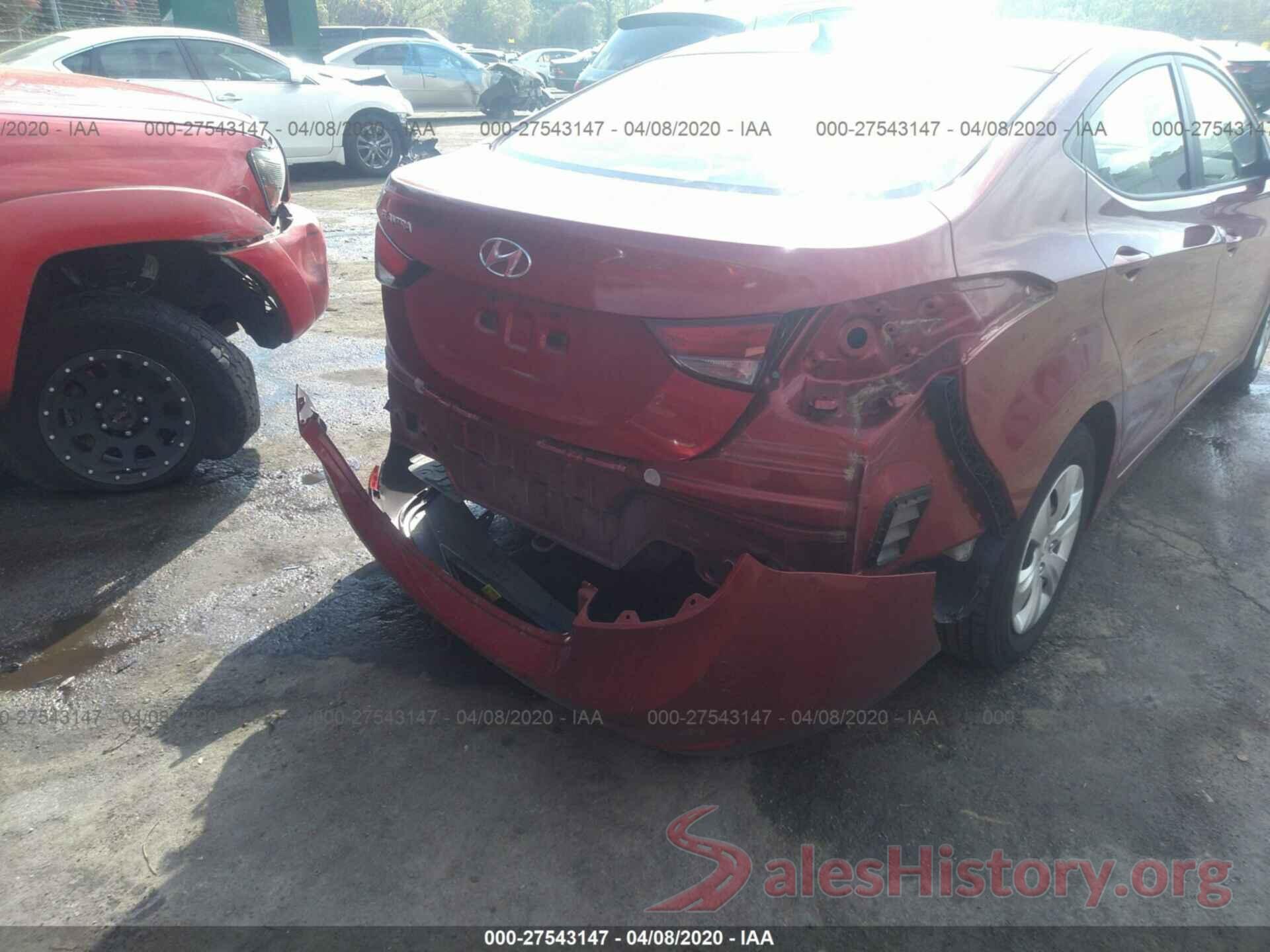 5NPDH4AE0GH751236 2016 HYUNDAI ELANTRA