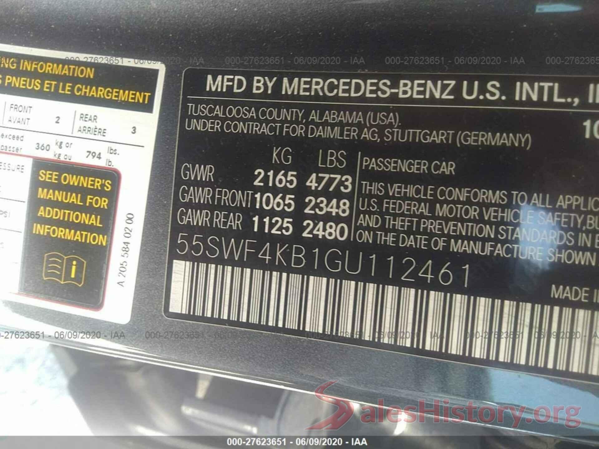 55SWF4KB1GU112461 2015 Mercedes-benz C