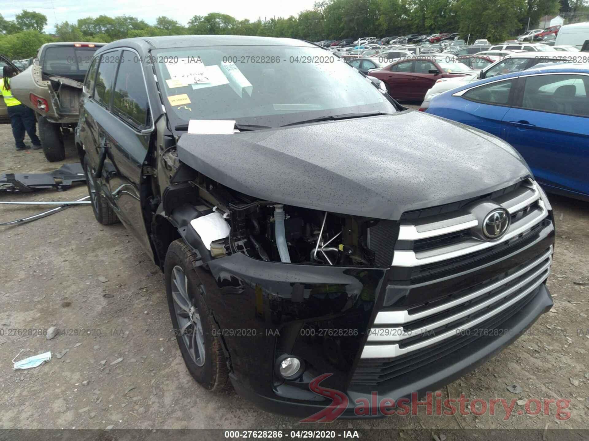 5TDJZRFH3KS607912 2019 TOYOTA HIGHLANDER