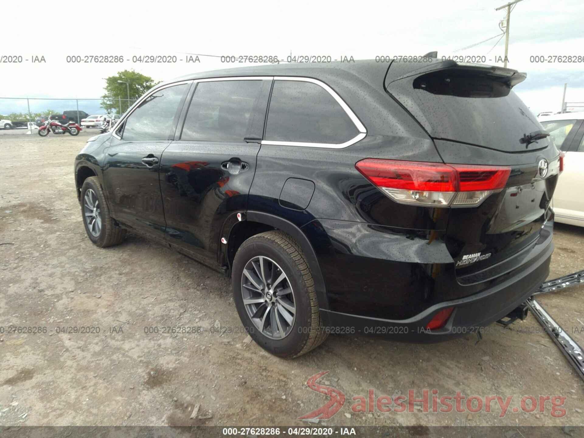 5TDJZRFH3KS607912 2019 TOYOTA HIGHLANDER