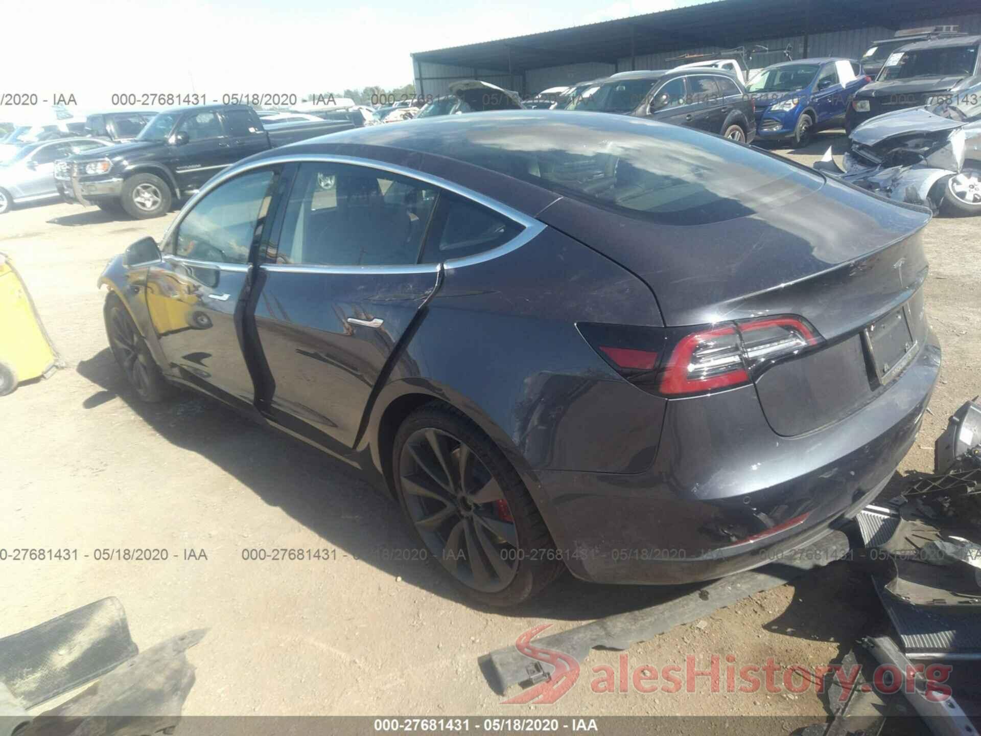 5YJ3E1ECXLF646837 2020 TESLA MODEL 3