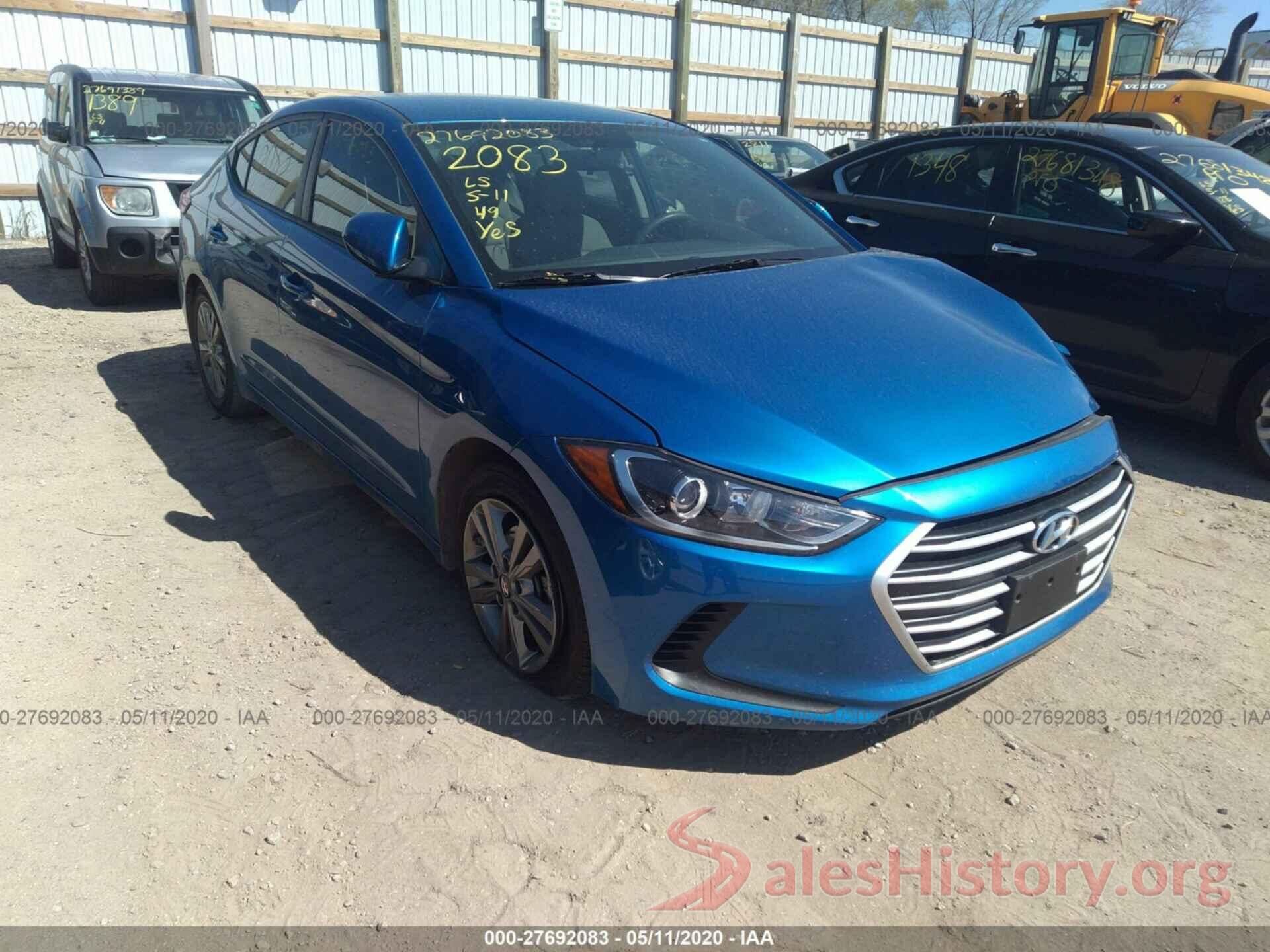 5NPD84LF0JH351917 2018 HYUNDAI ELANTRA