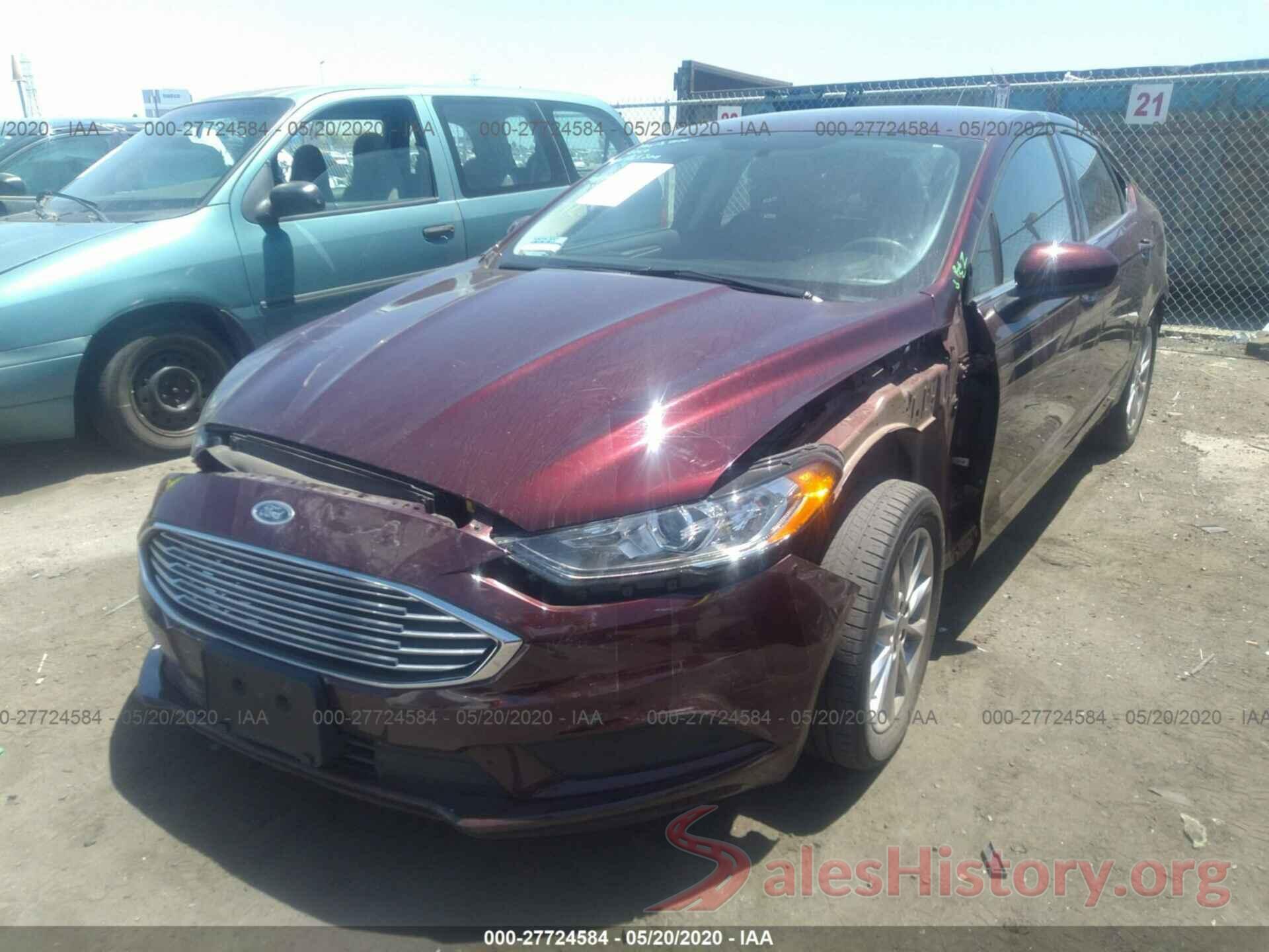 3FA6P0HD9HR293444 2017 FORD FUSION